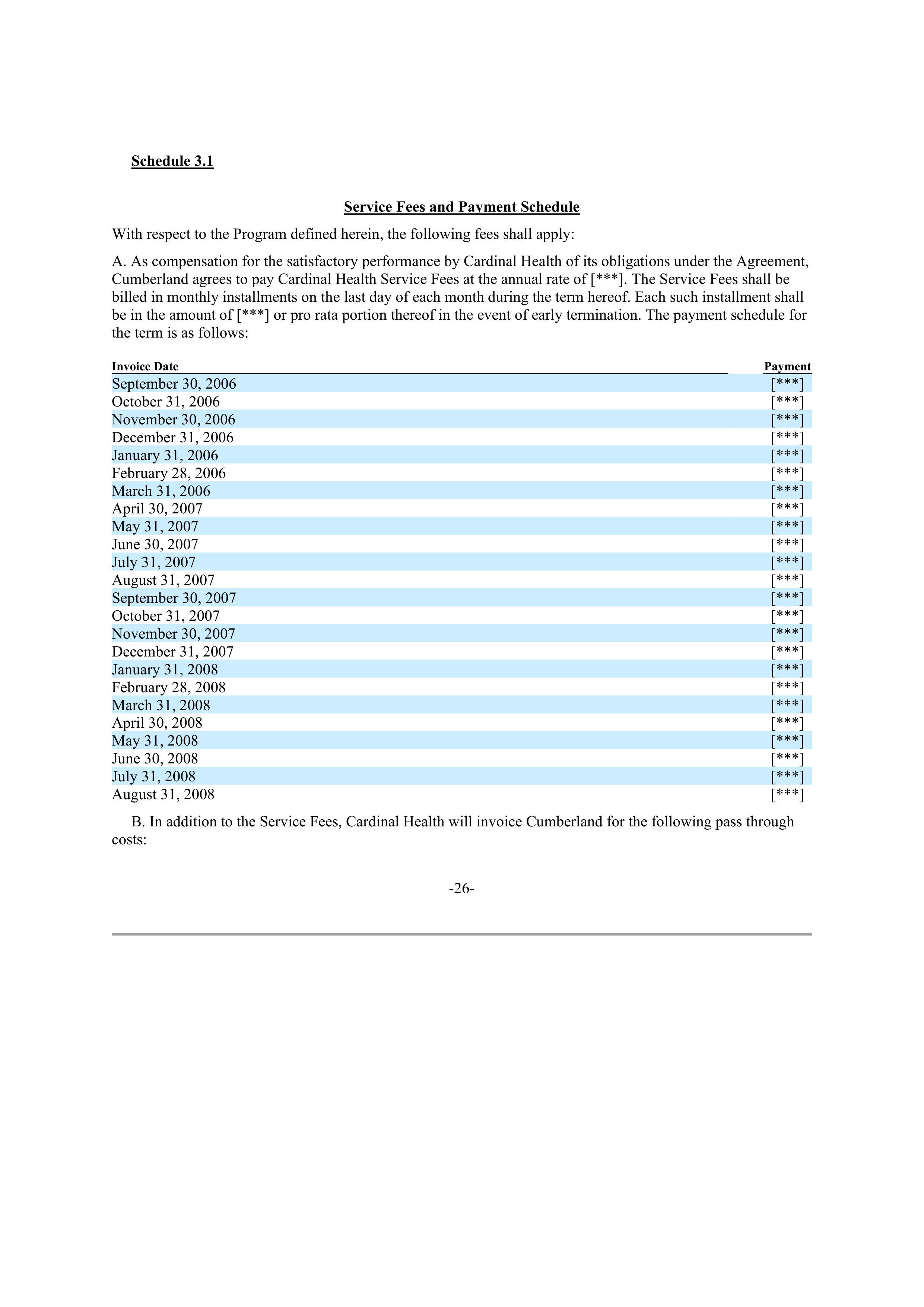 CARDINAL HEALTH CONTRACT SALES AND SERVICE AGREEMENT — page 25