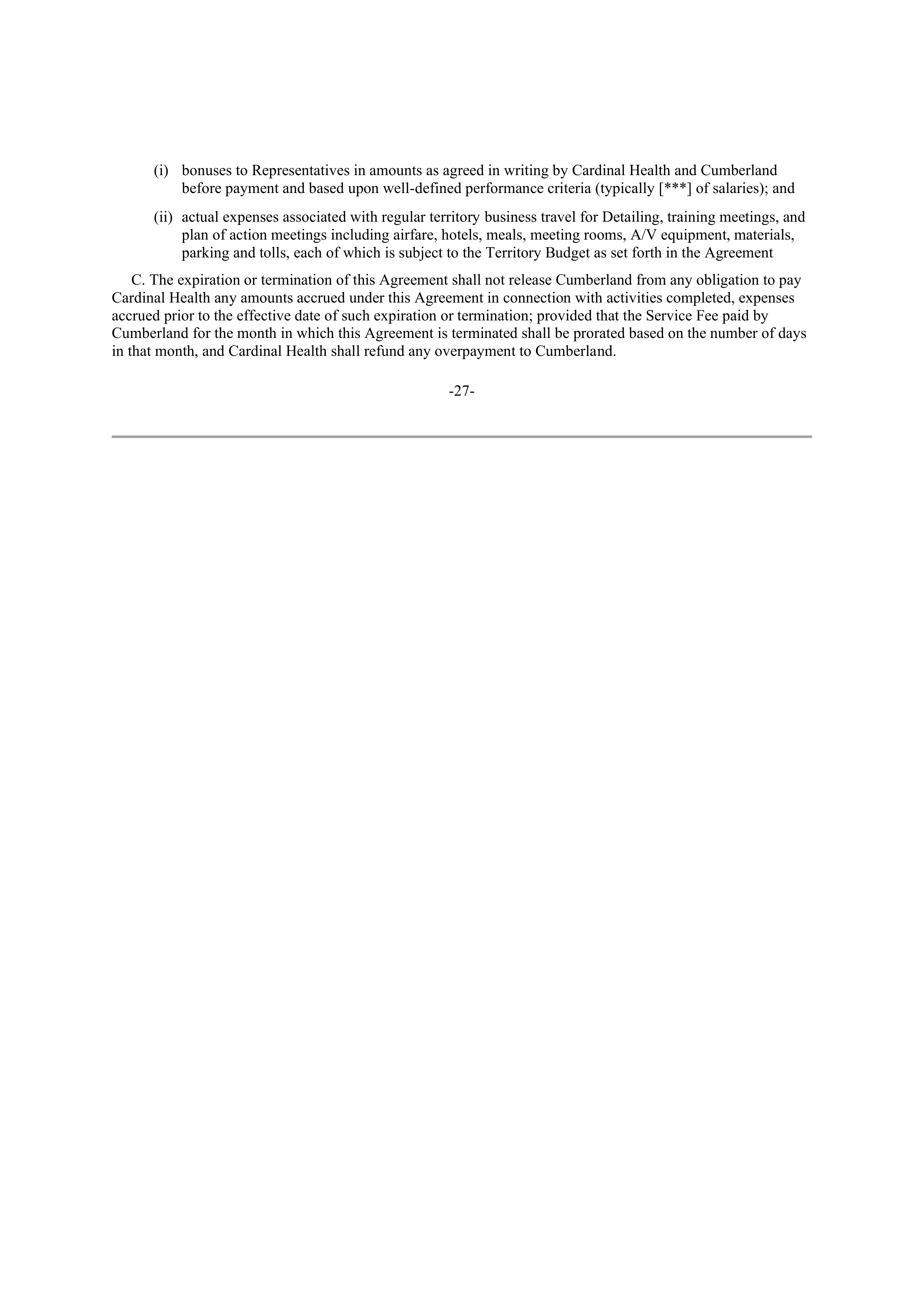 CARDINAL HEALTH CONTRACT SALES AND SERVICE AGREEMENT — page 26