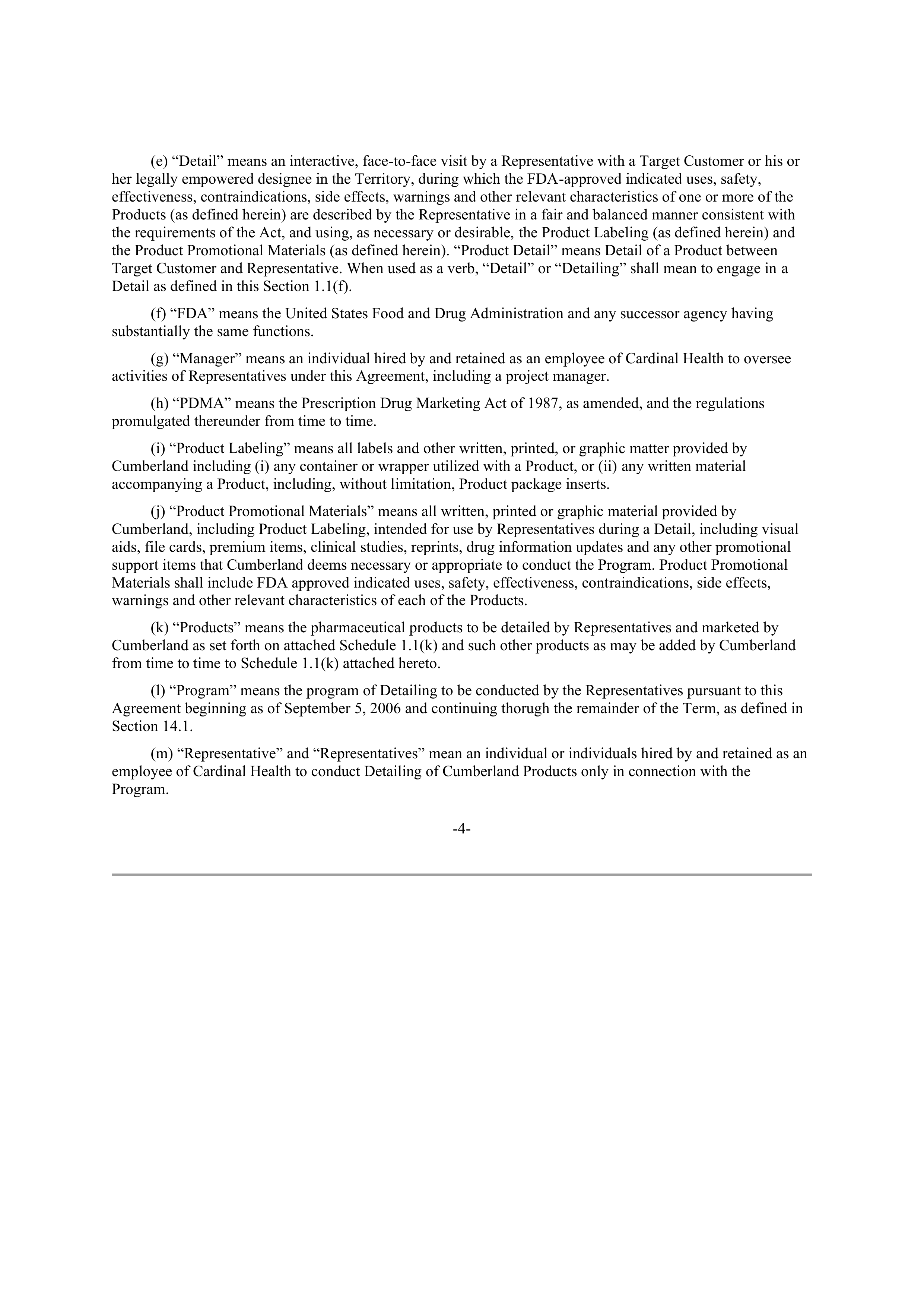 CARDINAL HEALTH CONTRACT SALES AND SERVICE AGREEMENT — page 3