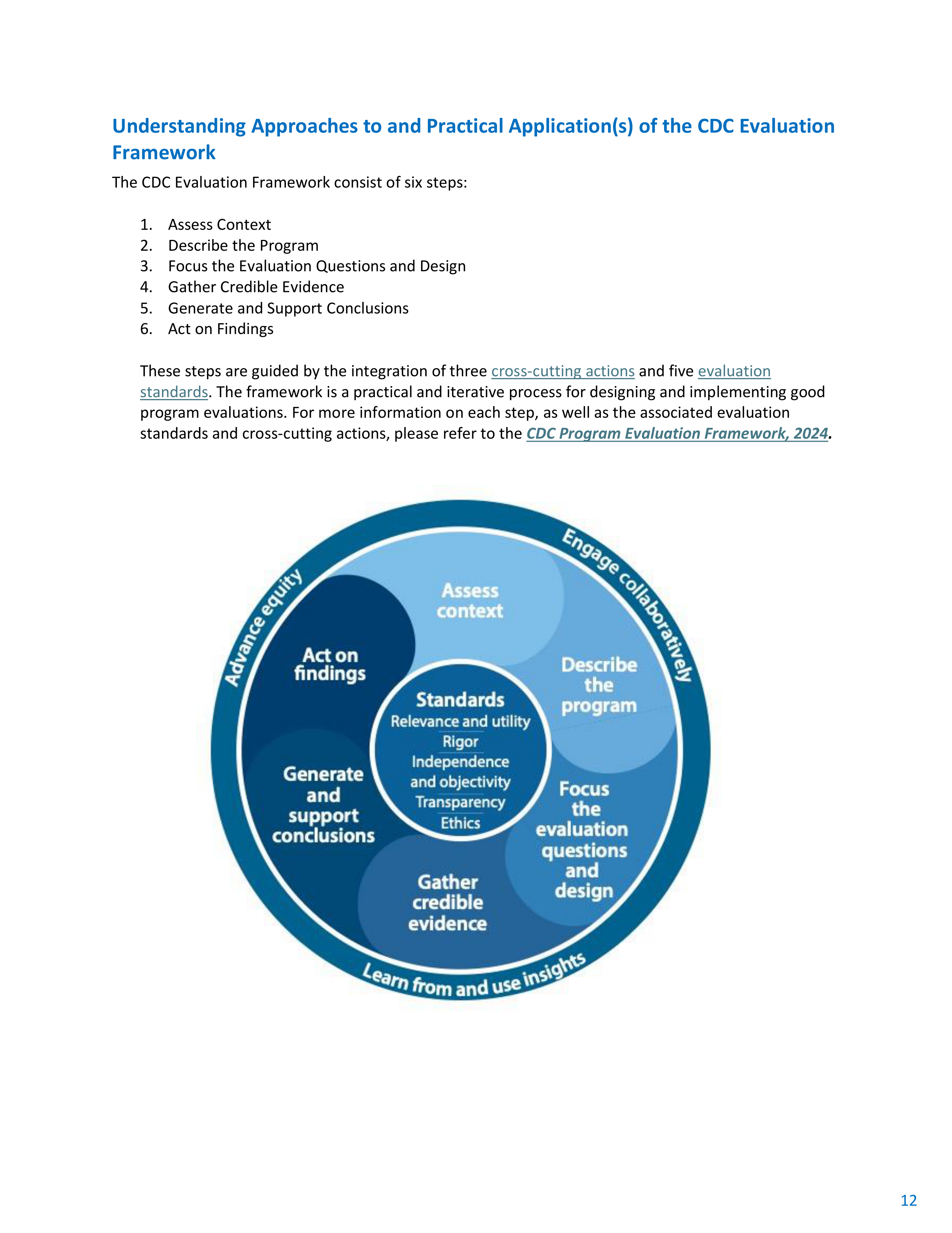 CDC Program Evaluation Framework Action Guide — page 13