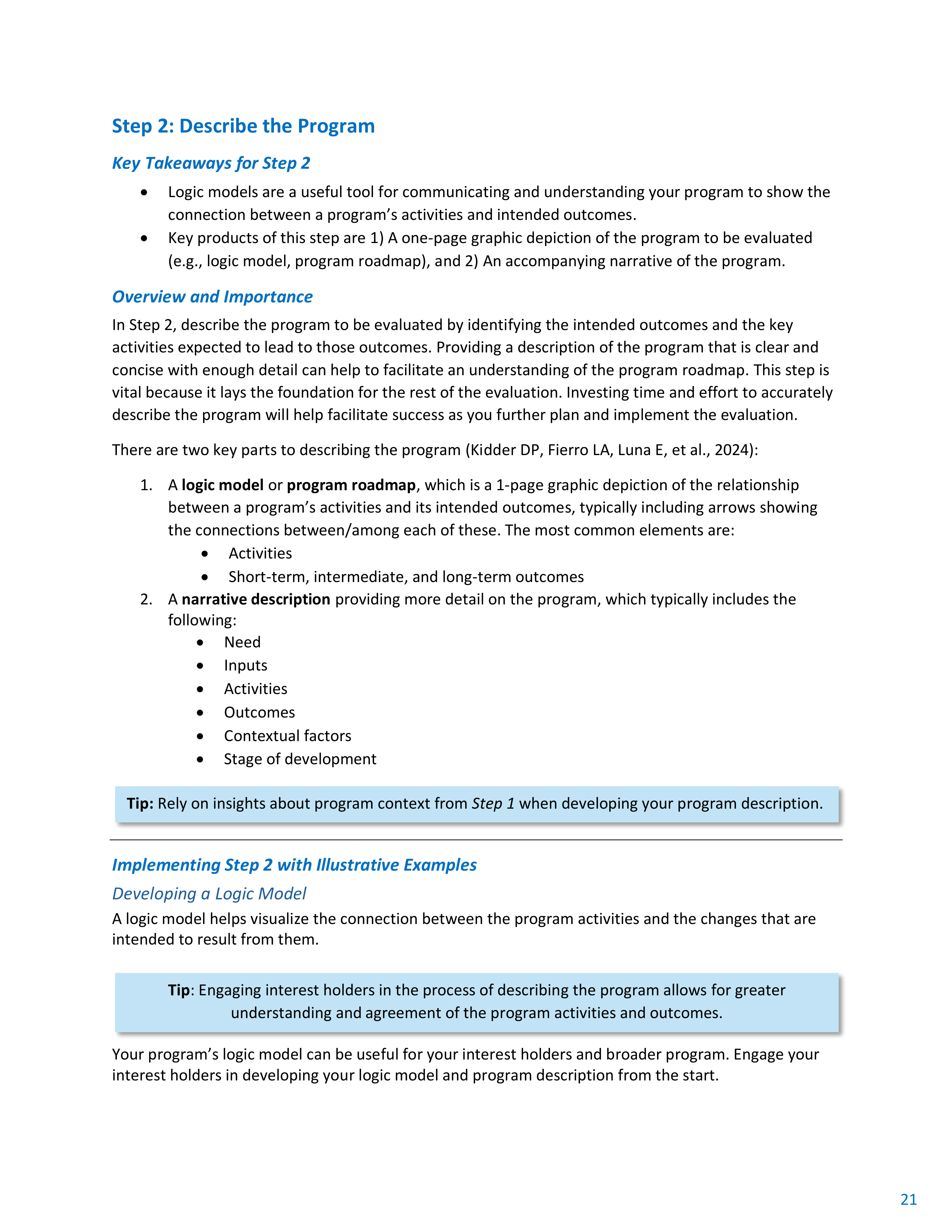CDC Program Evaluation Framework Action Guide — page 22