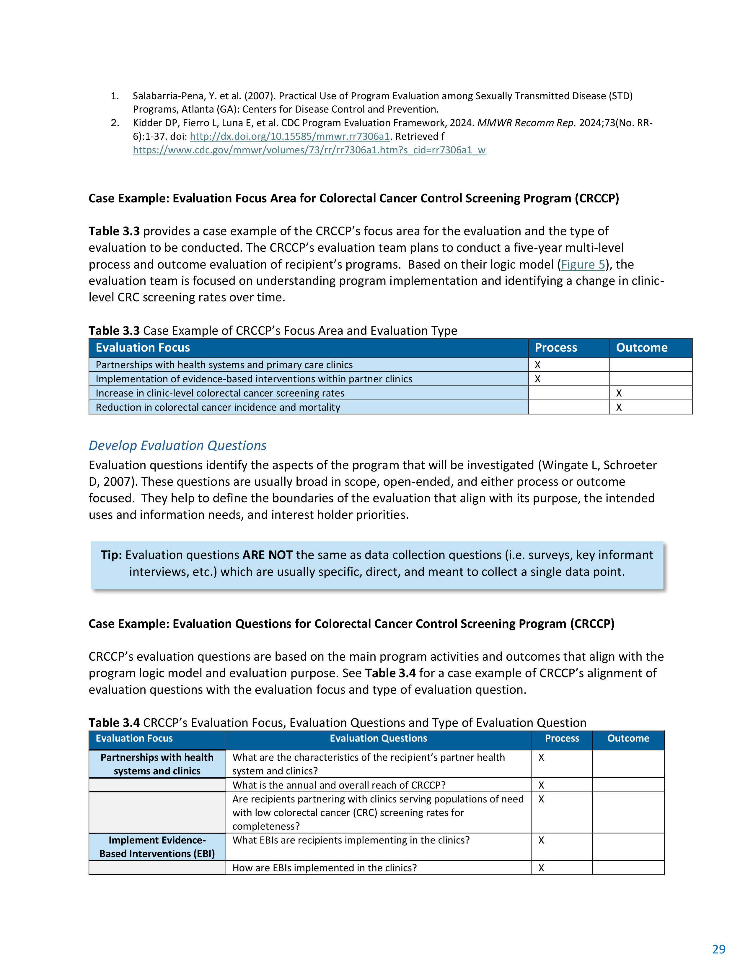 CDC Program Evaluation Framework Action Guide — page 30