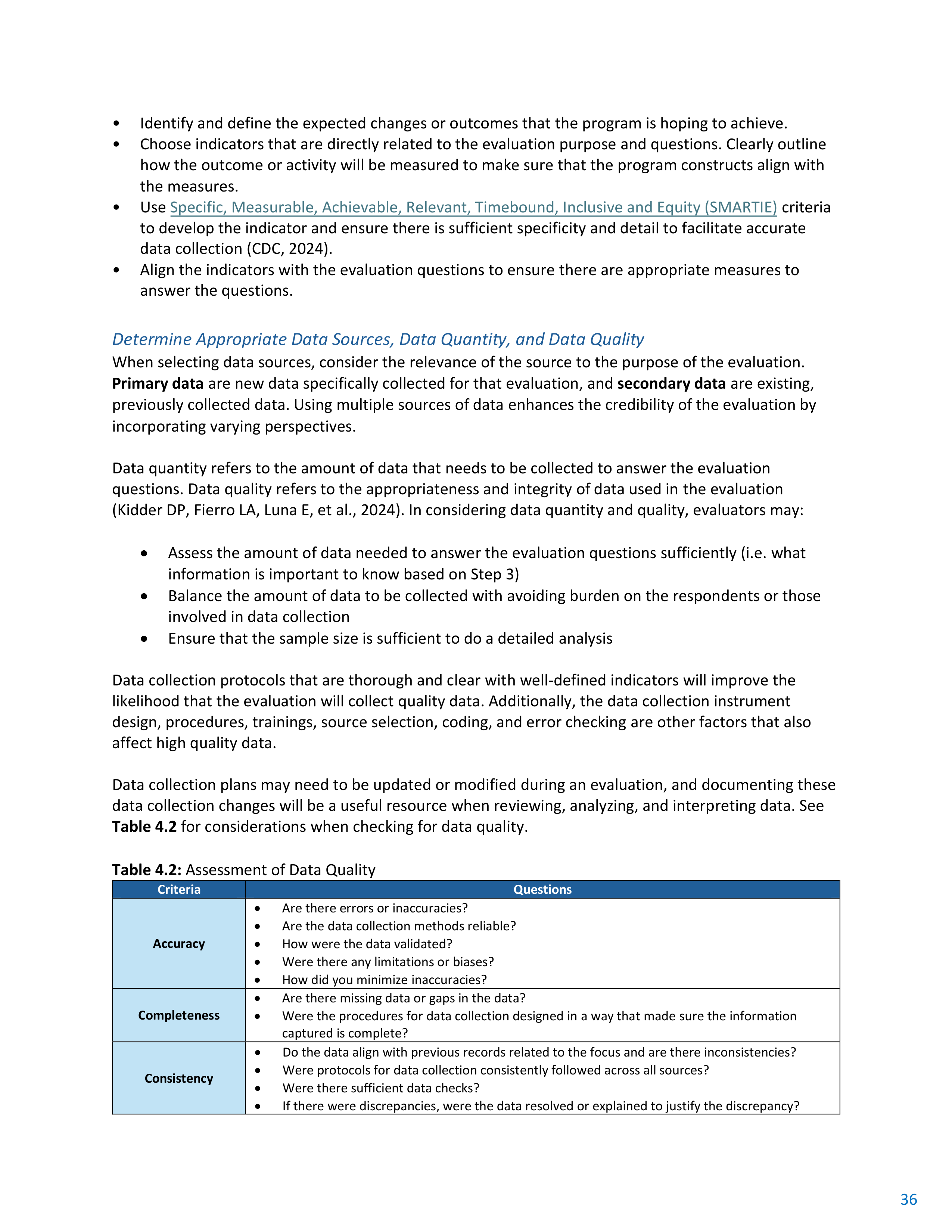CDC Program Evaluation Framework Action Guide — page 37