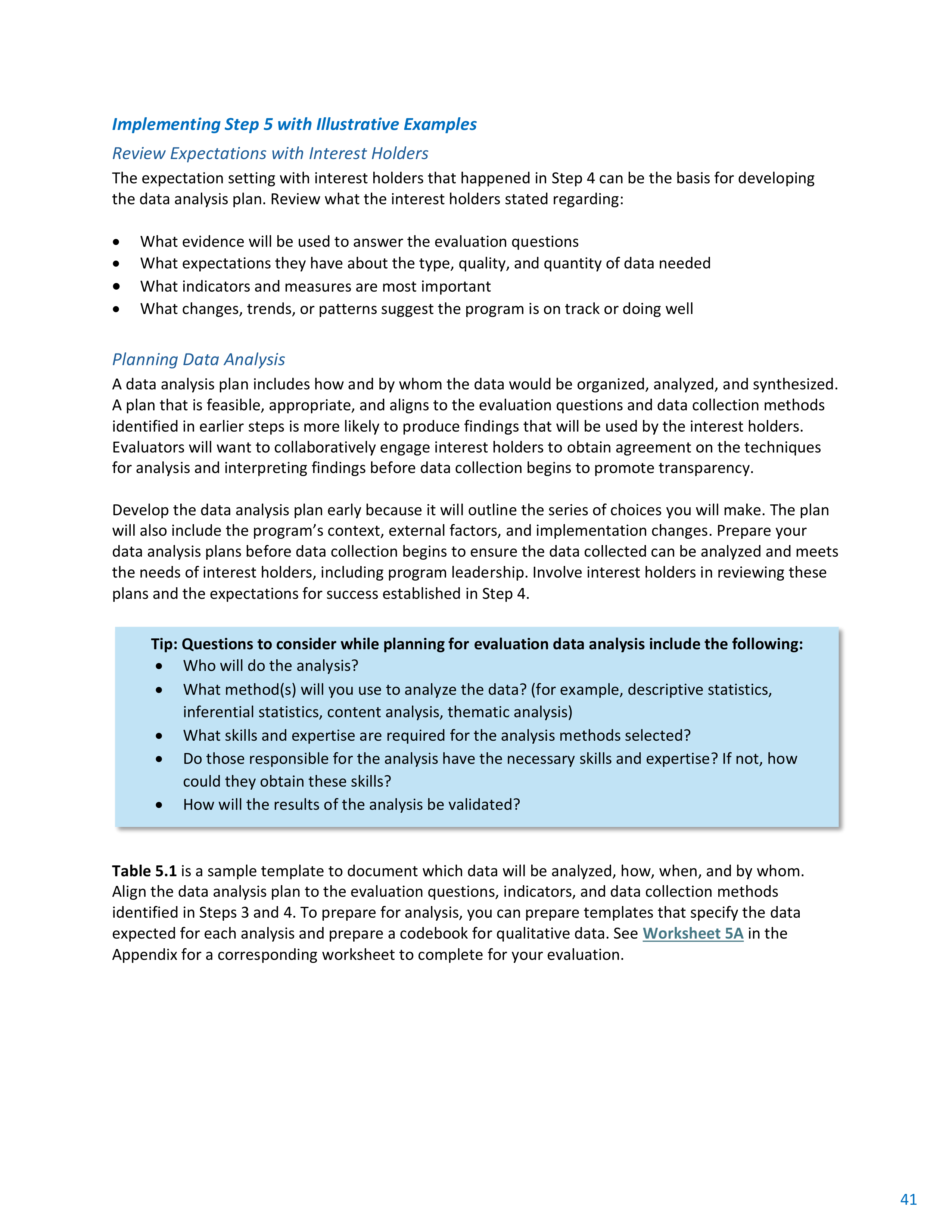 CDC Program Evaluation Framework Action Guide — page 42