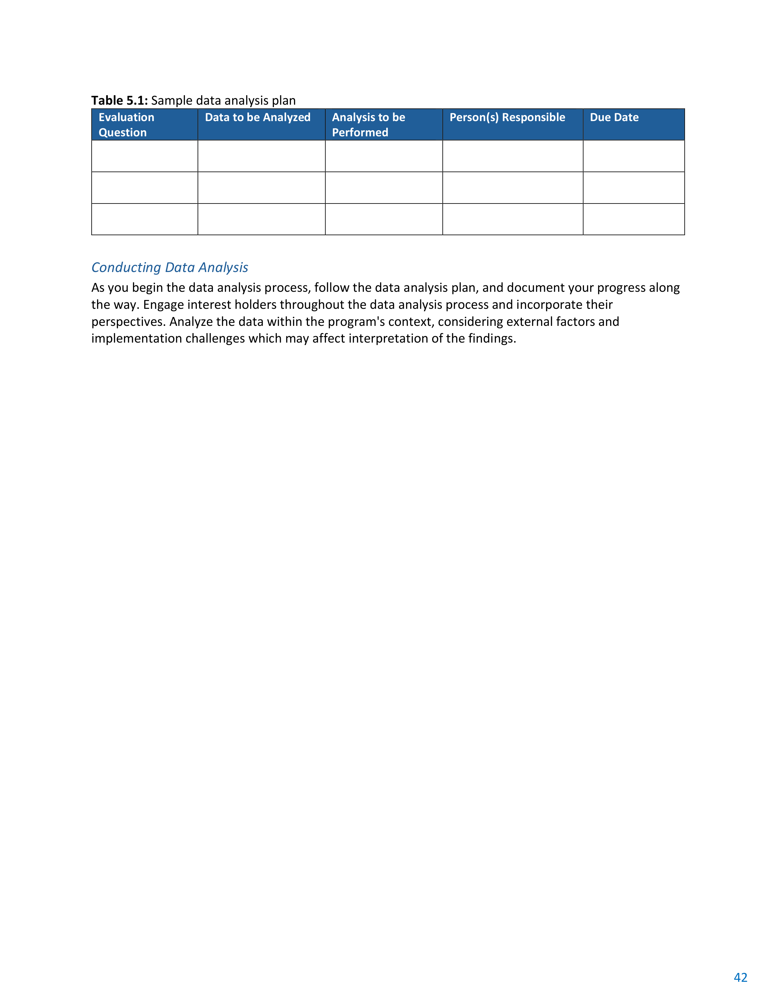 CDC Program Evaluation Framework Action Guide — page 43