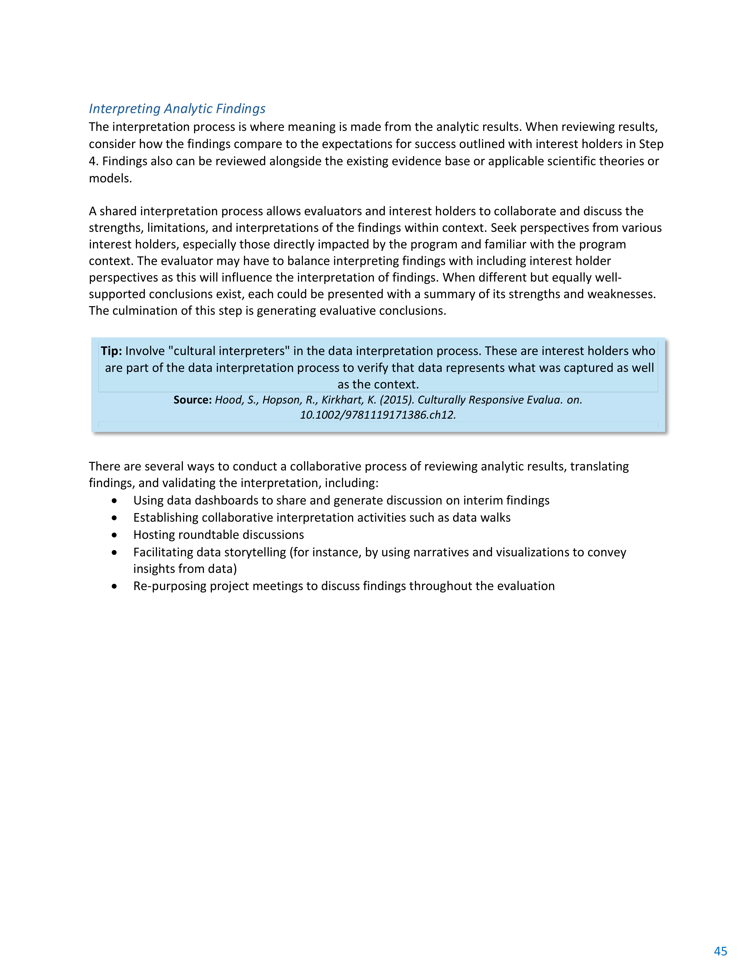 CDC Program Evaluation Framework Action Guide — page 46