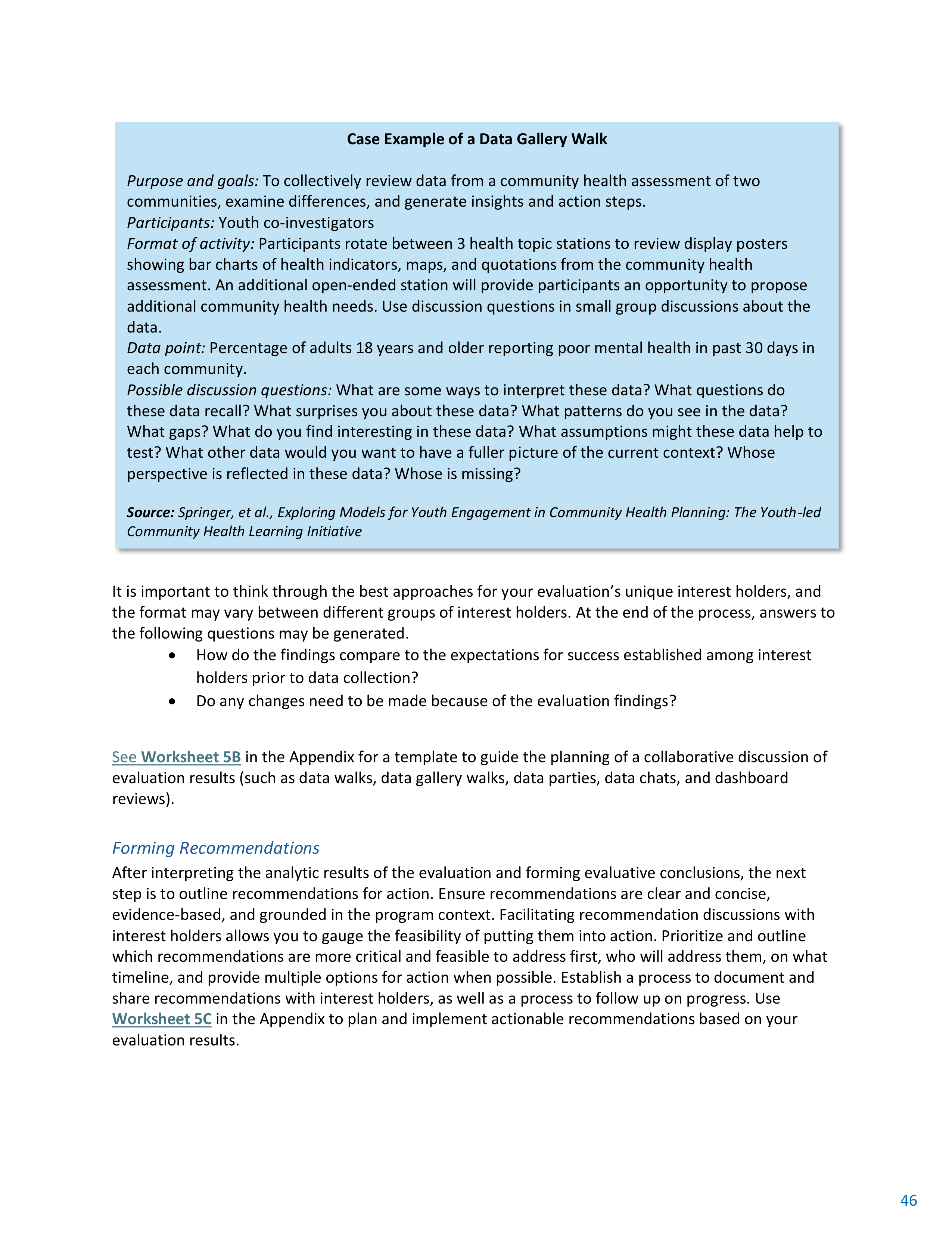 CDC Program Evaluation Framework Action Guide — page 47