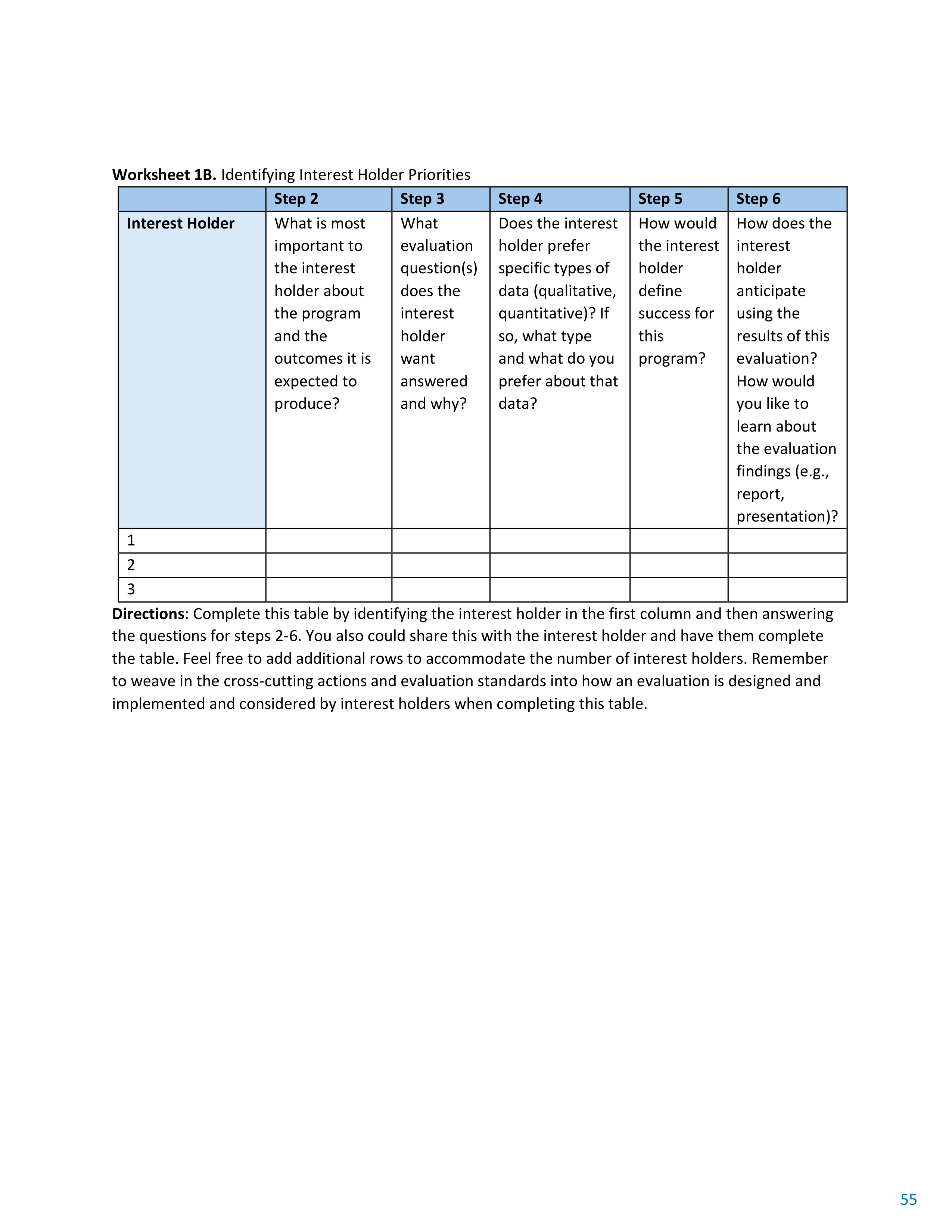 CDC Program Evaluation Framework Action Guide — page 56
