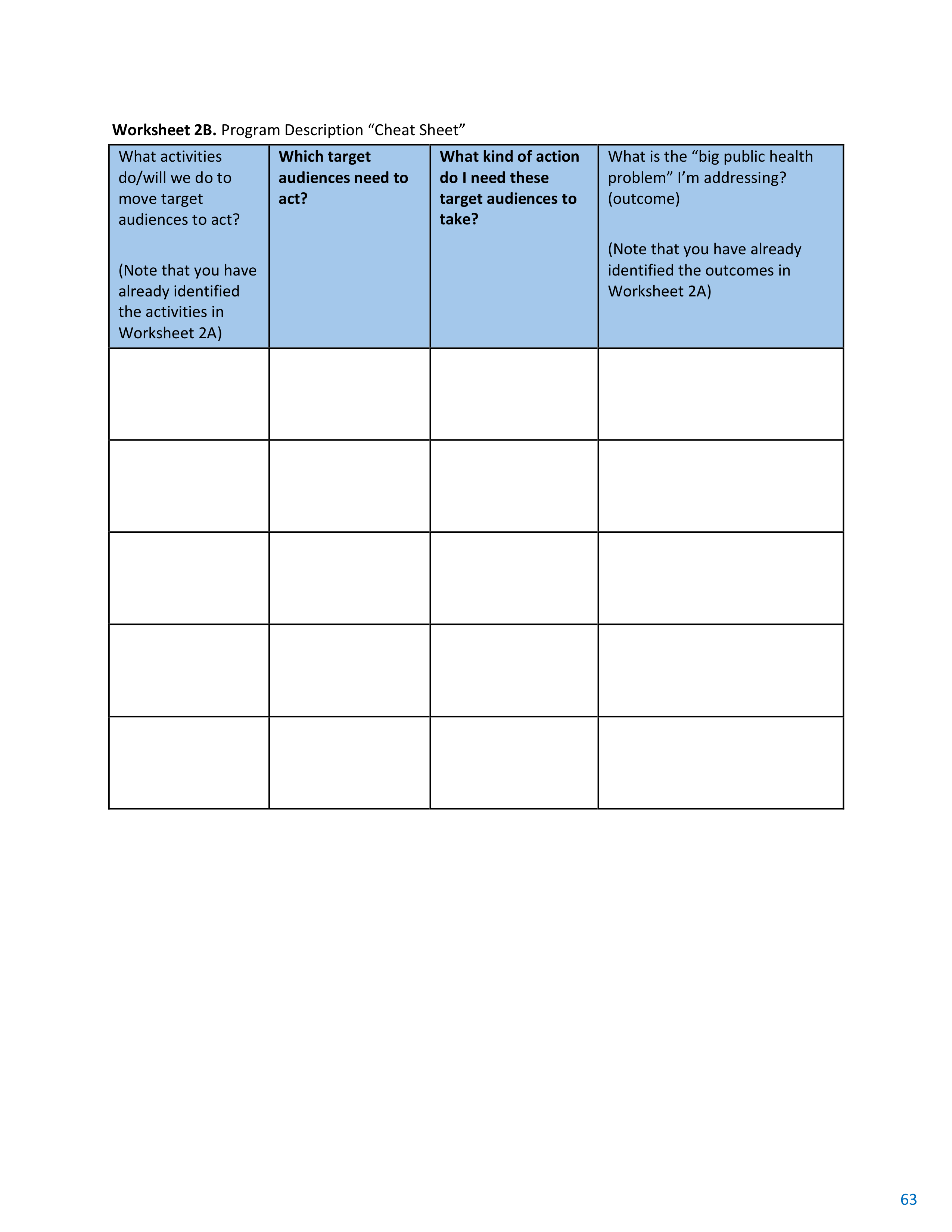 CDC Program Evaluation Framework Action Guide — page 64