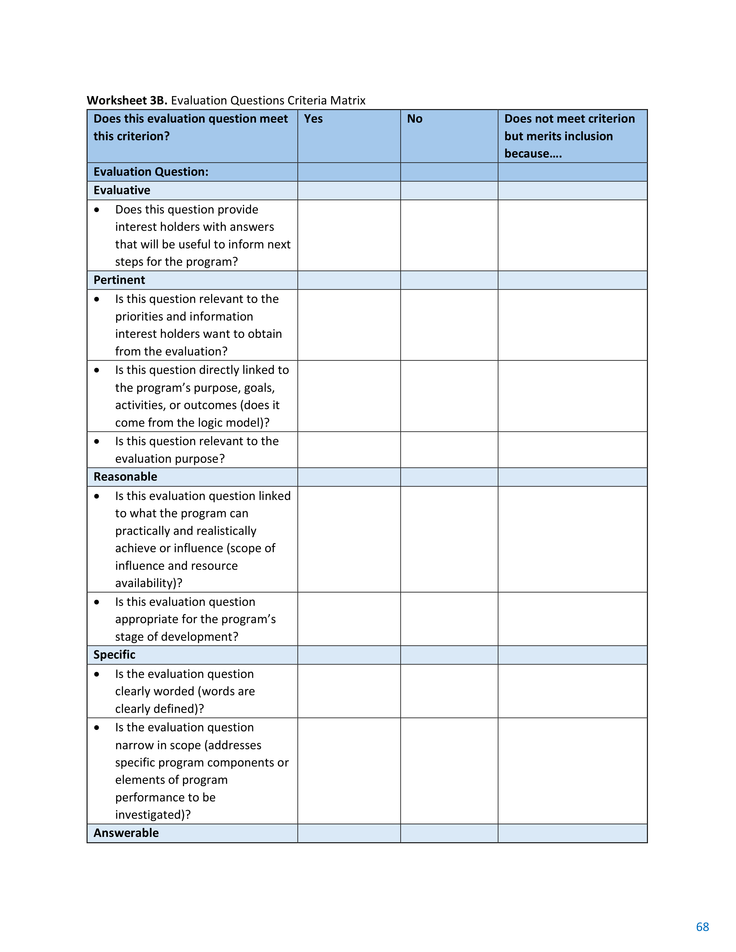 CDC Program Evaluation Framework Action Guide — page 69