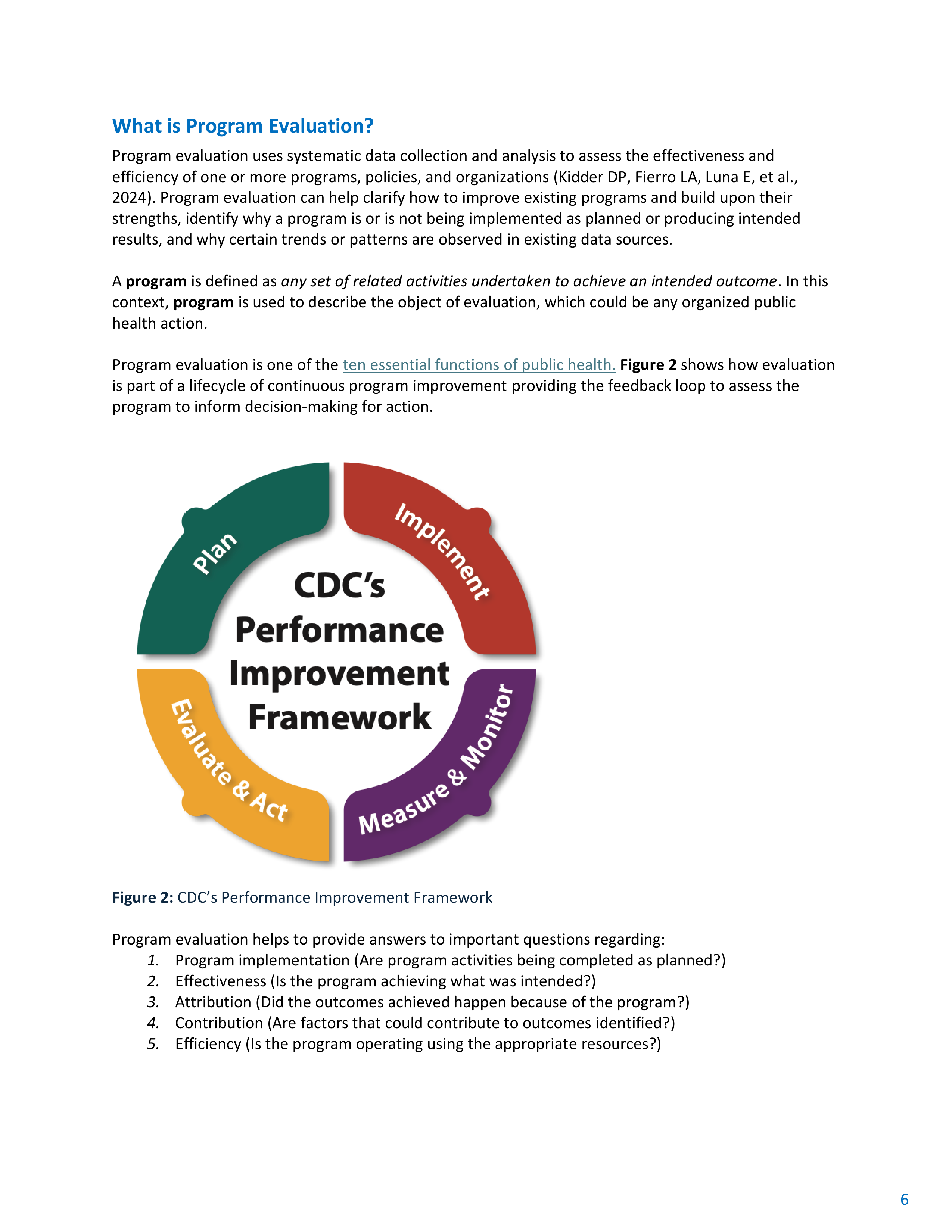 CDC Program Evaluation Framework Action Guide — page 7