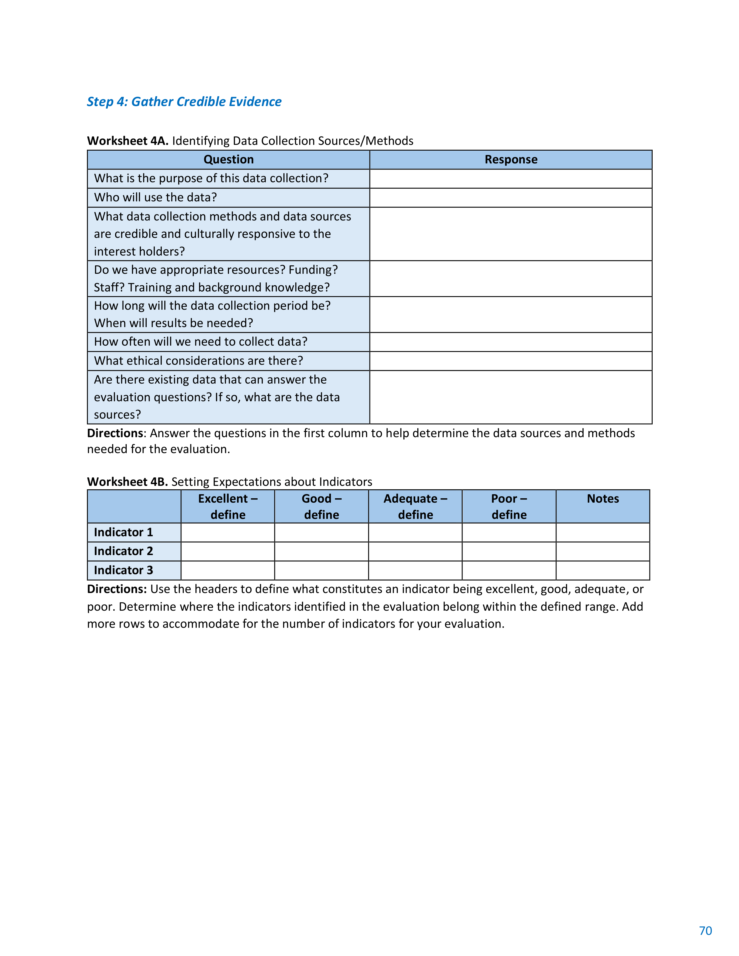 CDC Program Evaluation Framework Action Guide — page 71