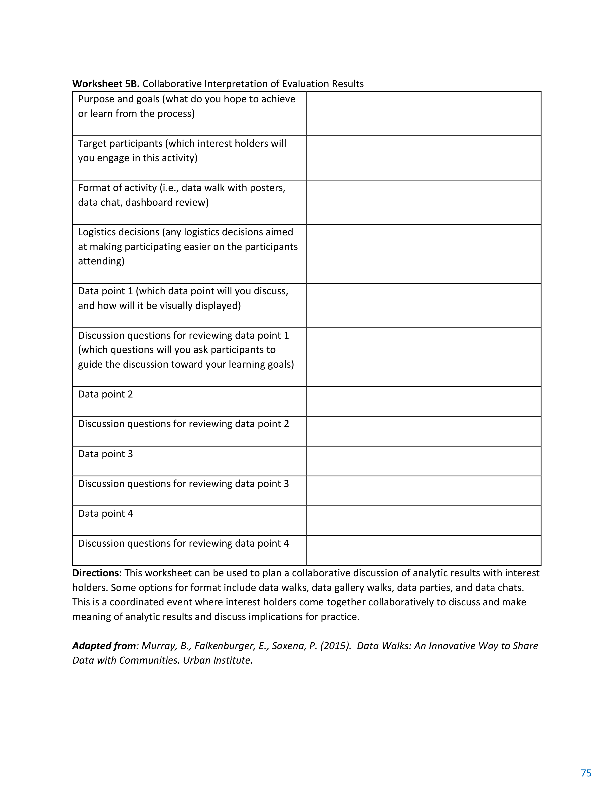 CDC Program Evaluation Framework Action Guide — page 76