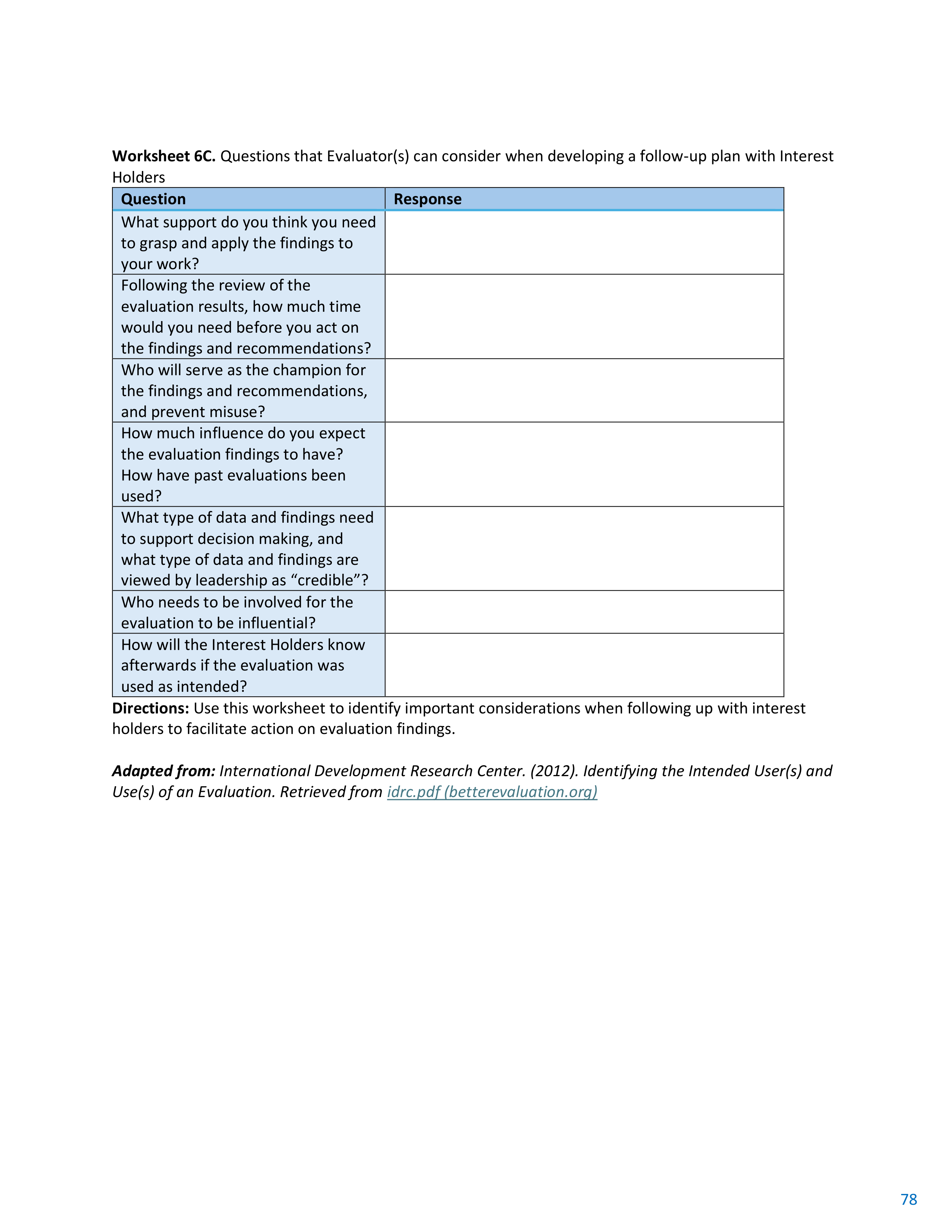 CDC Program Evaluation Framework Action Guide — page 79
