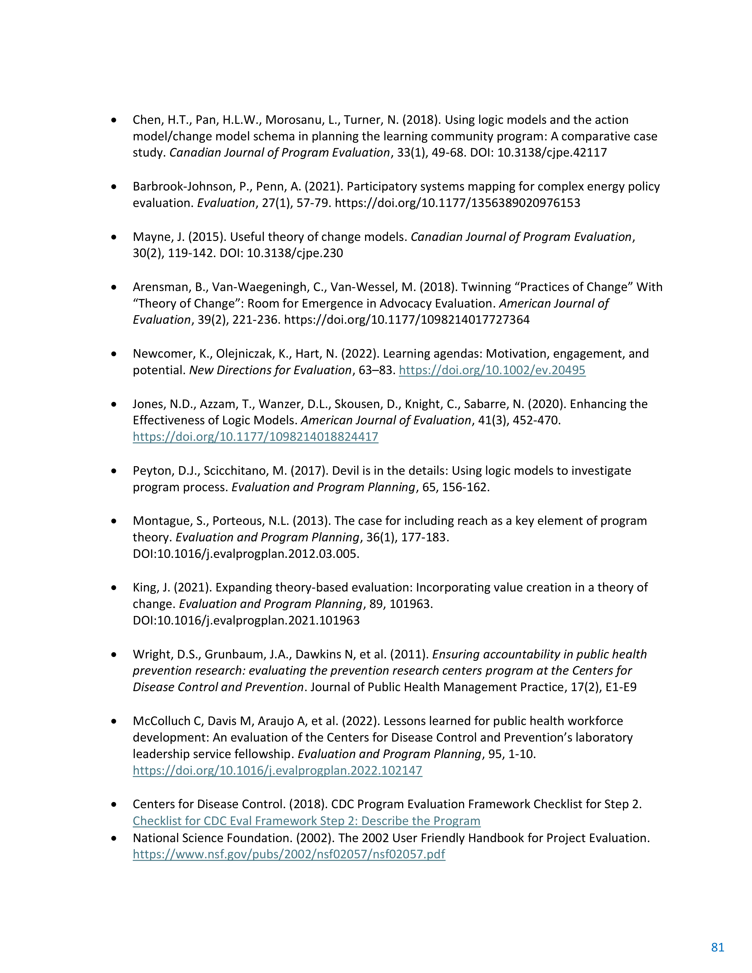 CDC Program Evaluation Framework Action Guide — page 82