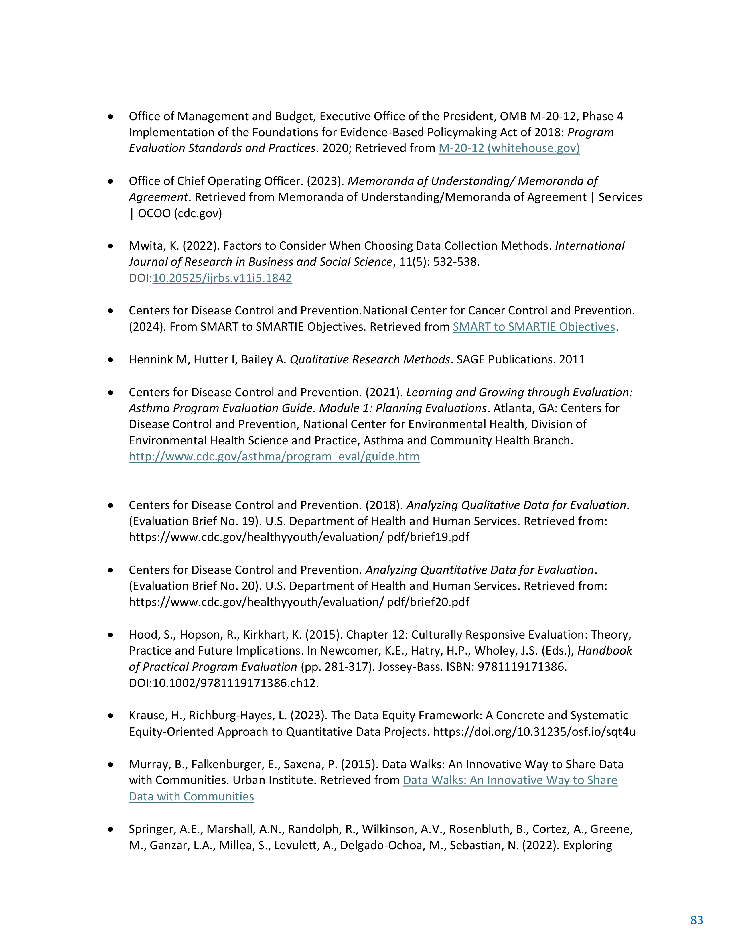 CDC Program Evaluation Framework Action Guide — page 84