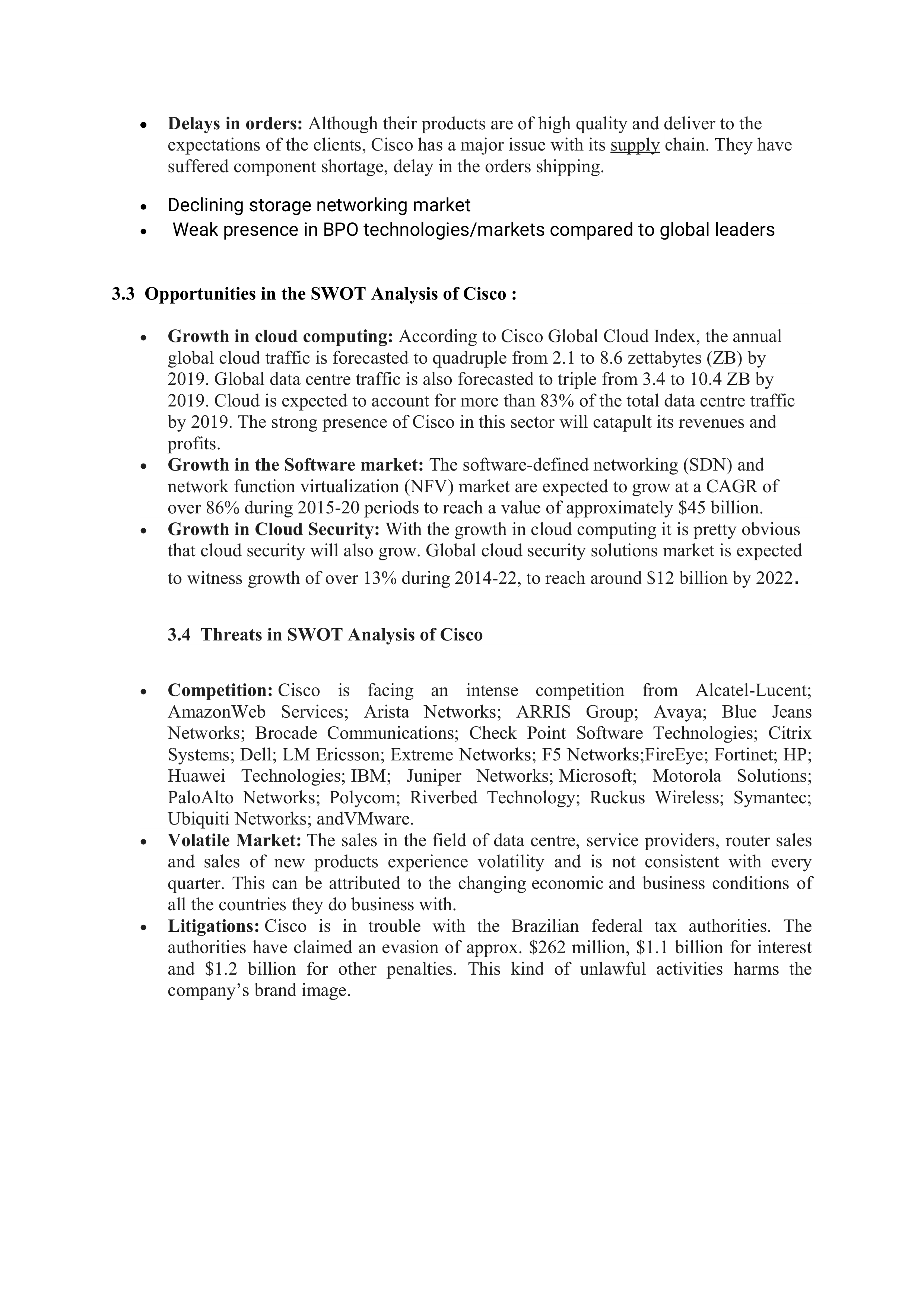 Cisco Swot Analysis  — page 2