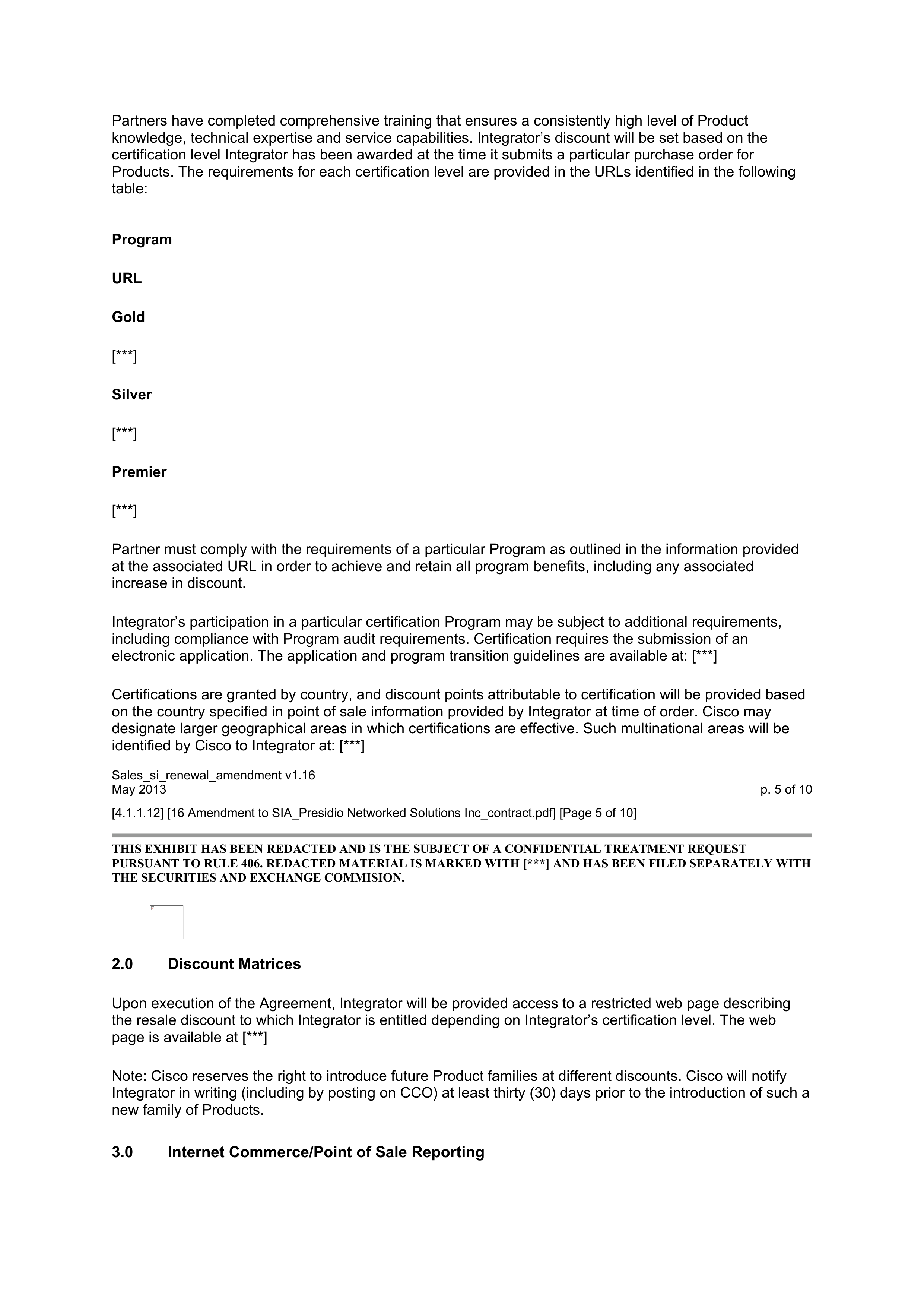 CISCO SYSTEMS INTEGRATOR AGREEMENT — page 121