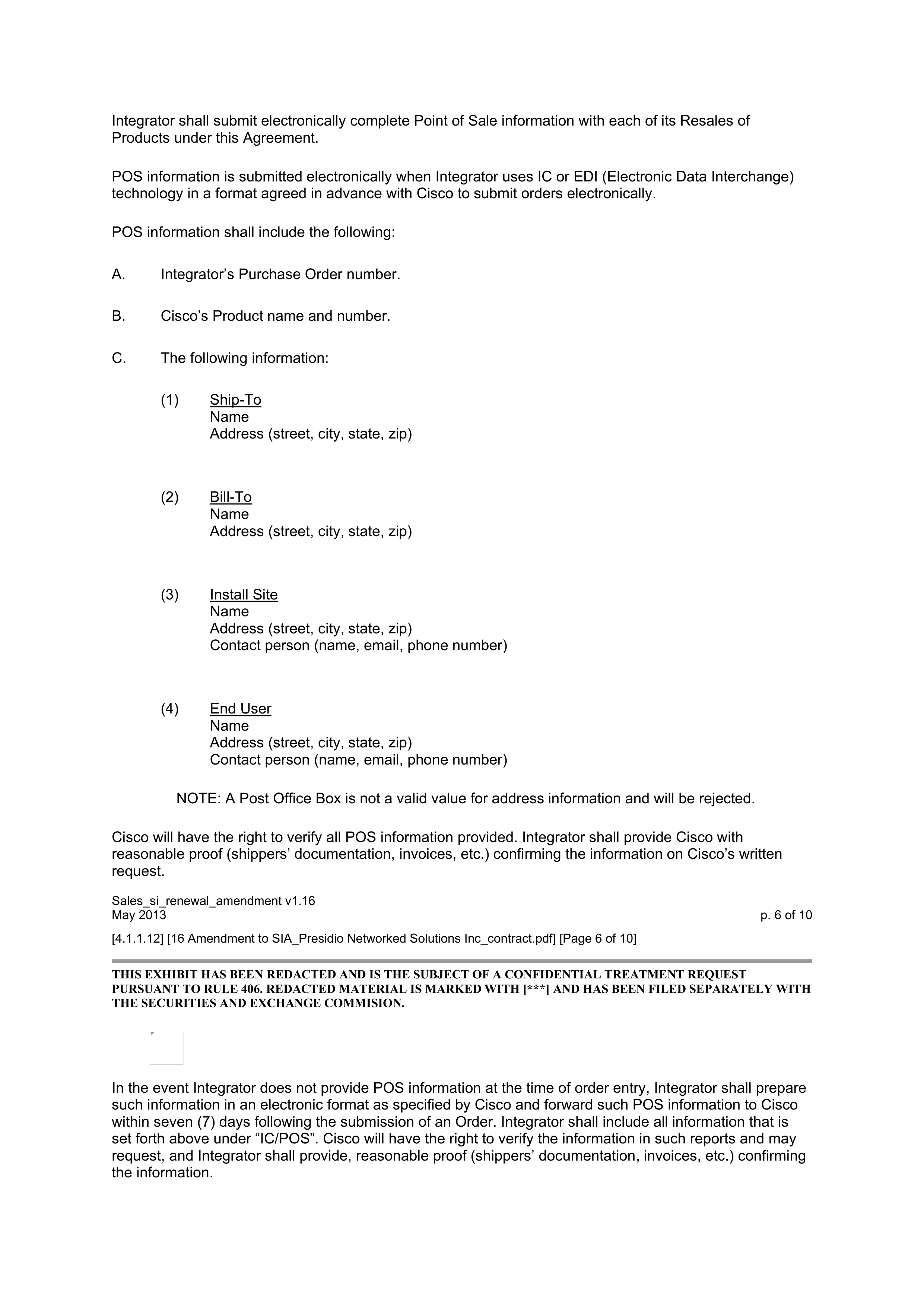 CISCO SYSTEMS INTEGRATOR AGREEMENT — page 122
