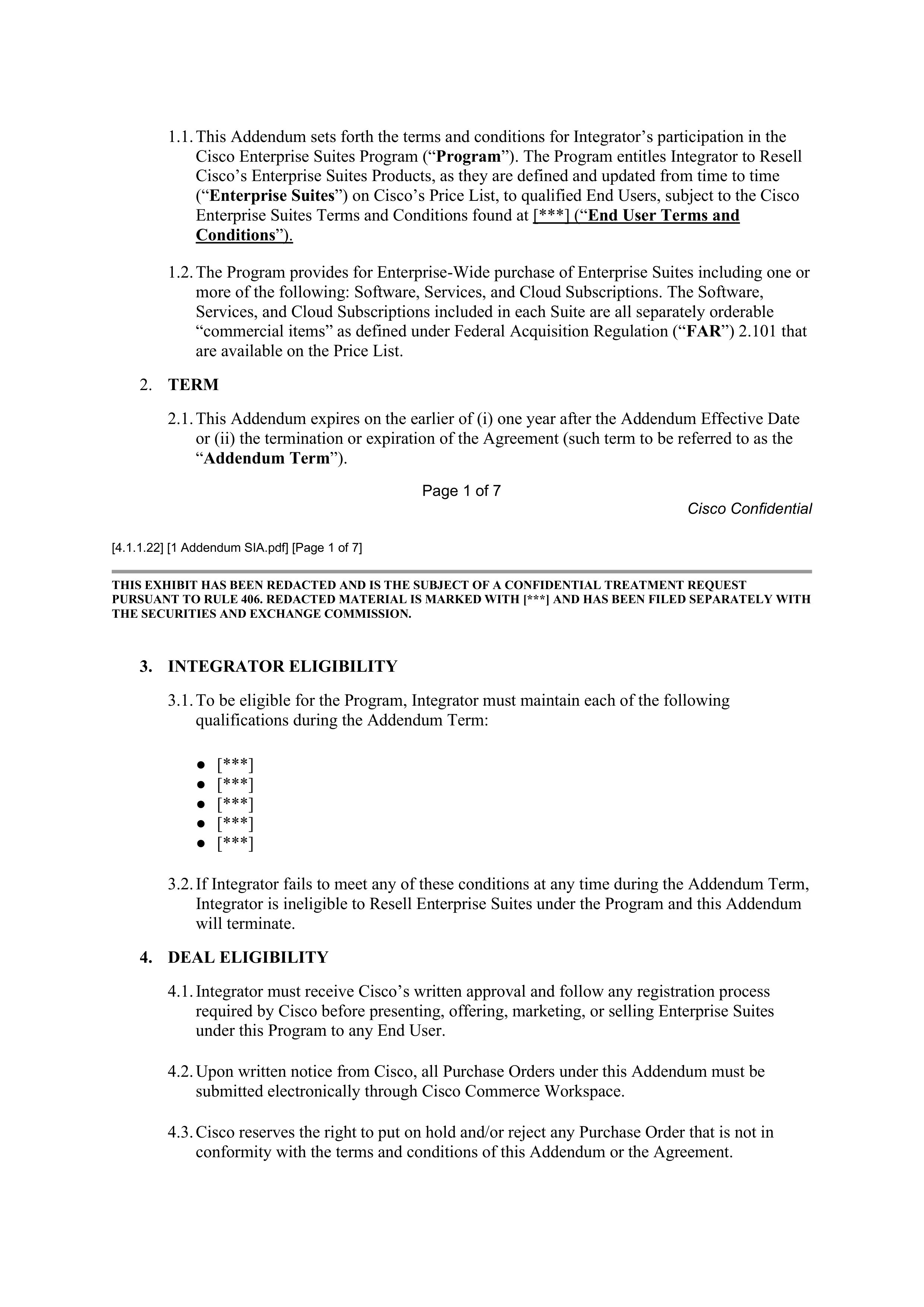 CISCO SYSTEMS INTEGRATOR AGREEMENT — page 135