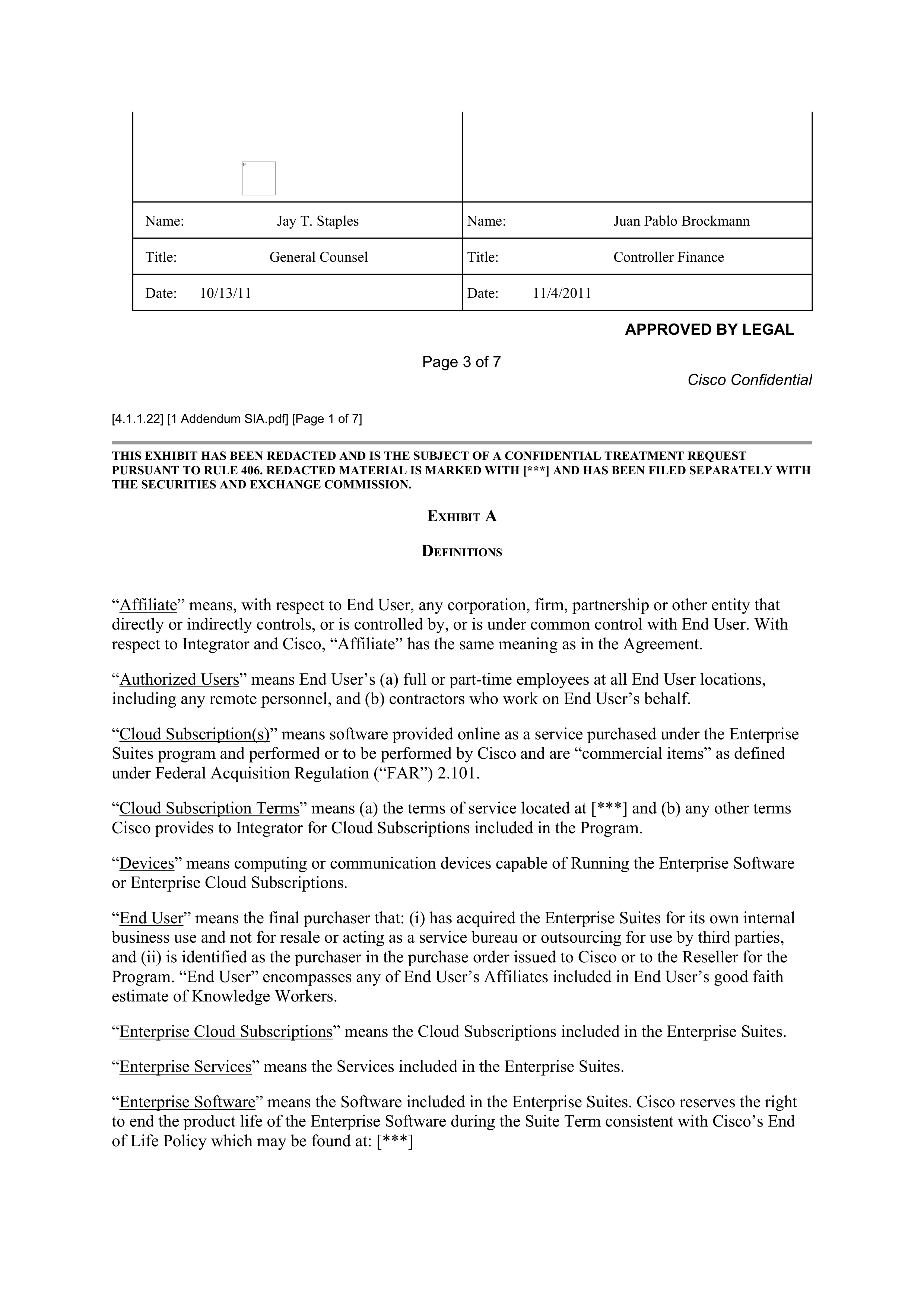 CISCO SYSTEMS INTEGRATOR AGREEMENT — page 137
