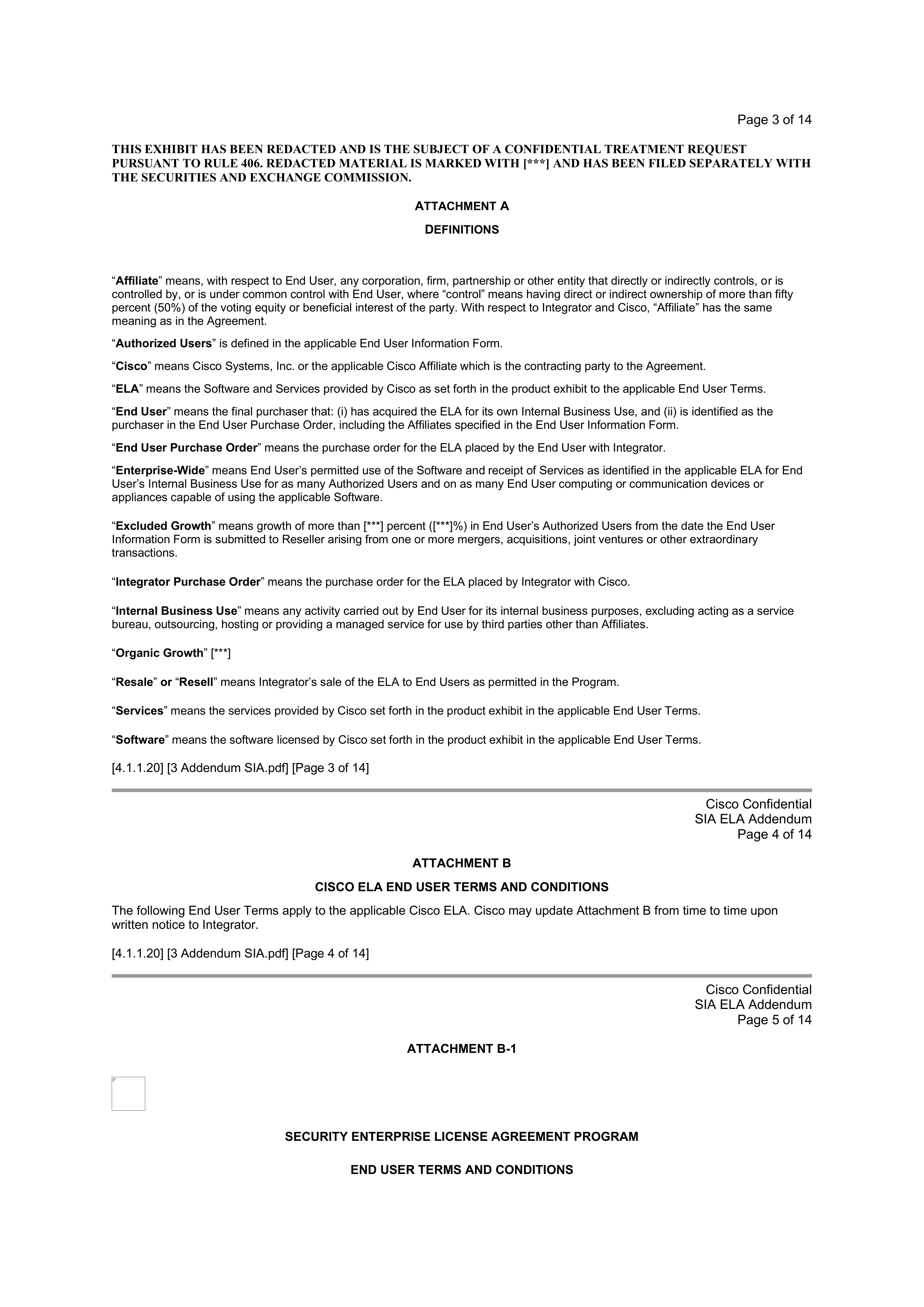 CISCO SYSTEMS INTEGRATOR AGREEMENT — page 144