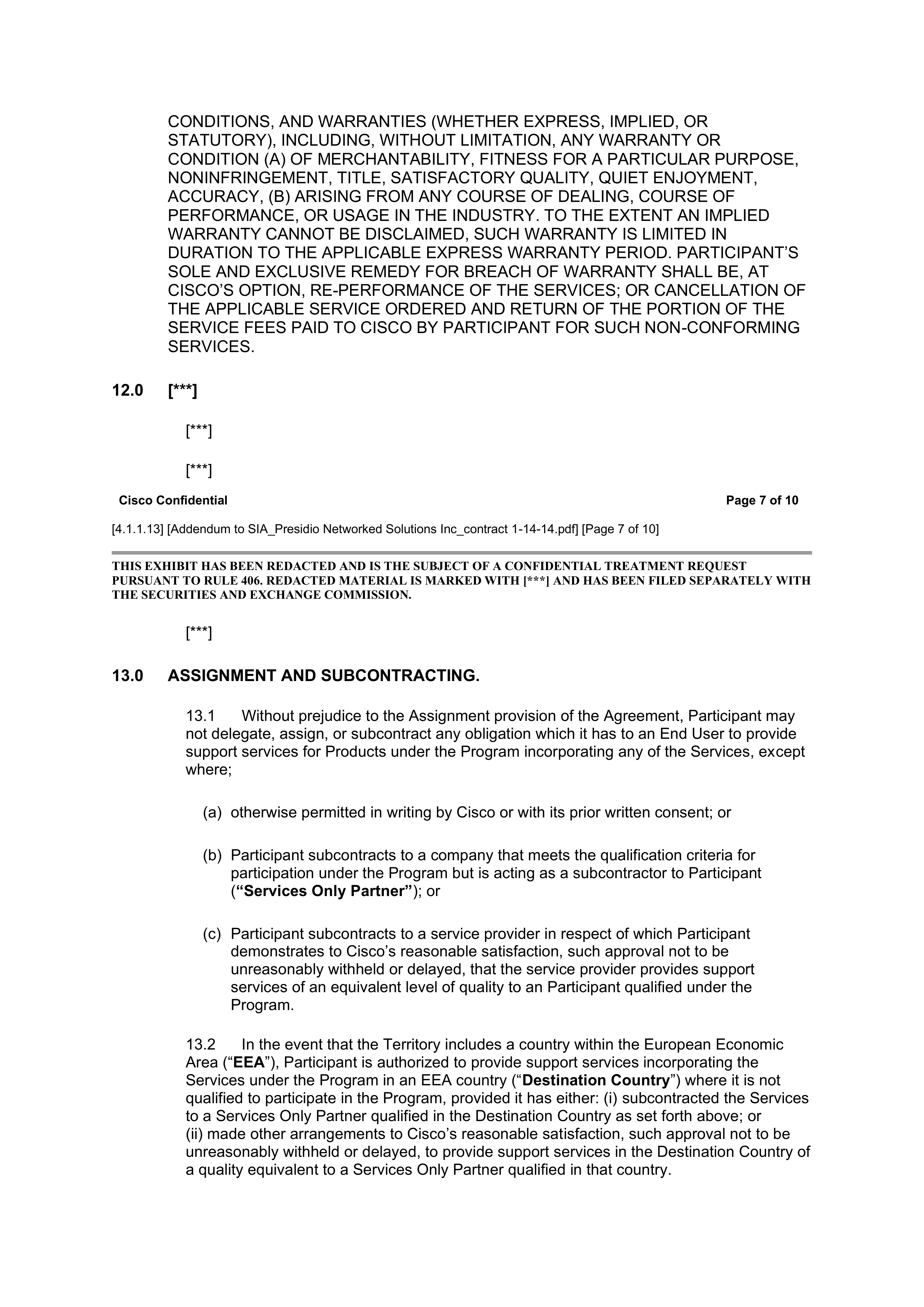 CISCO SYSTEMS INTEGRATOR AGREEMENT — page 158