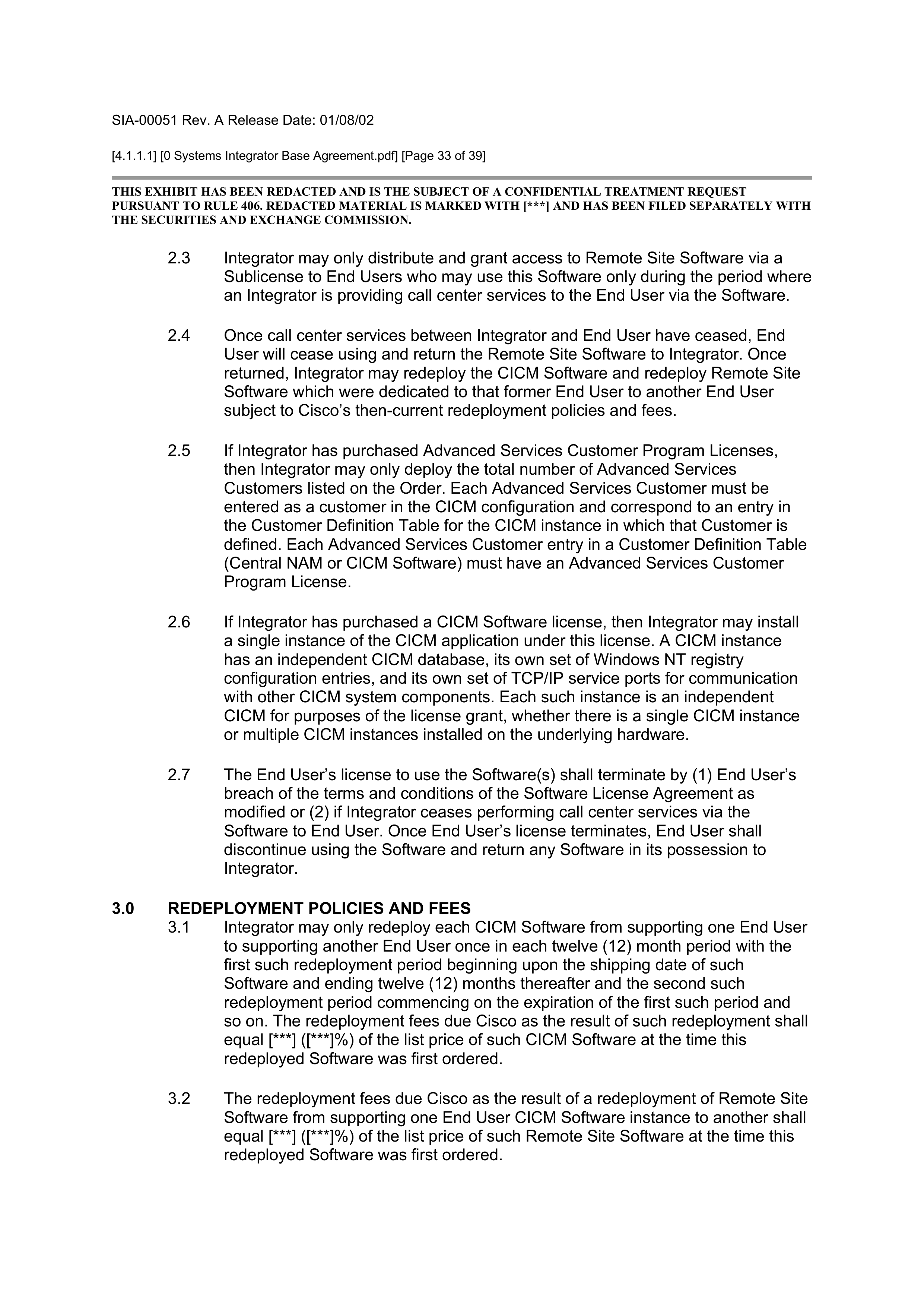 CISCO SYSTEMS INTEGRATOR AGREEMENT — page 34