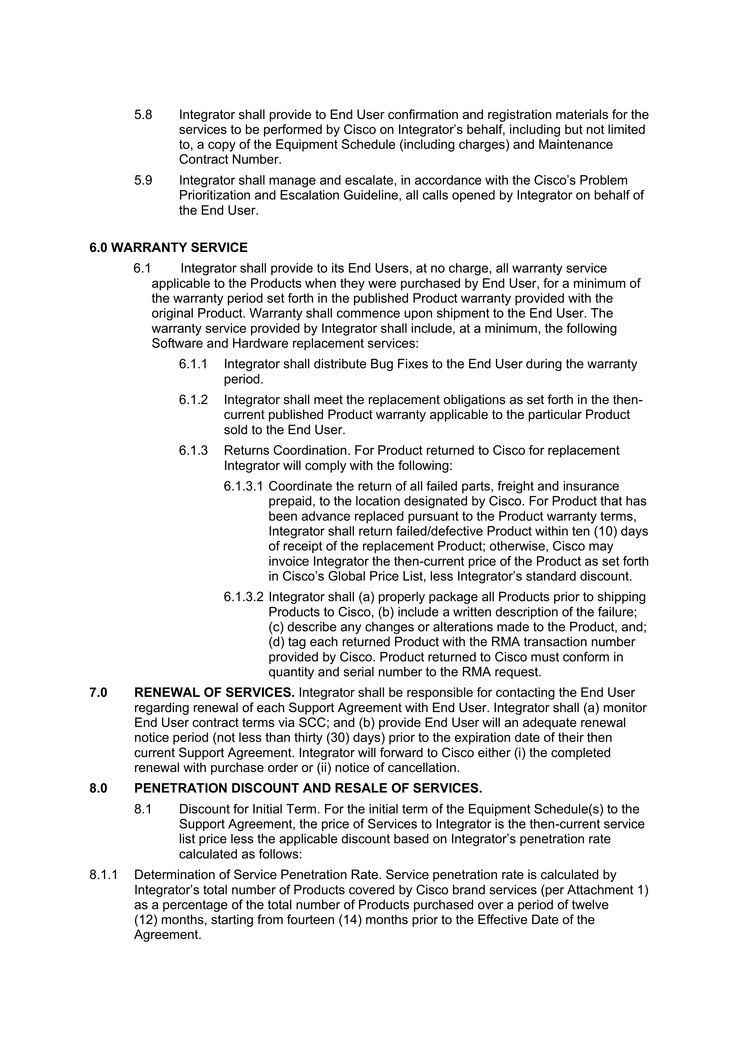 CISCO SYSTEMS INTEGRATOR AGREEMENT — page 45