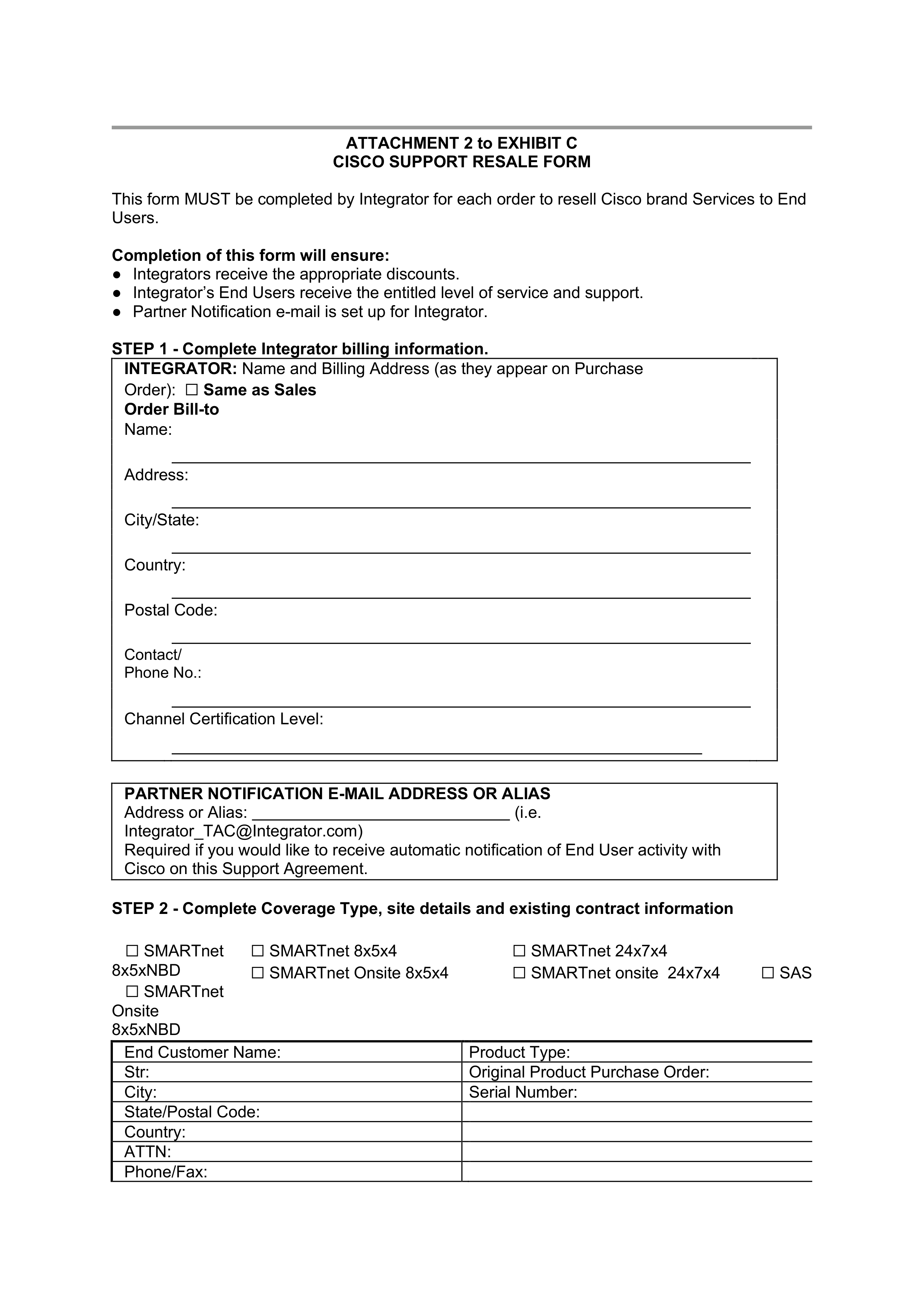 CISCO SYSTEMS INTEGRATOR AGREEMENT — page 50