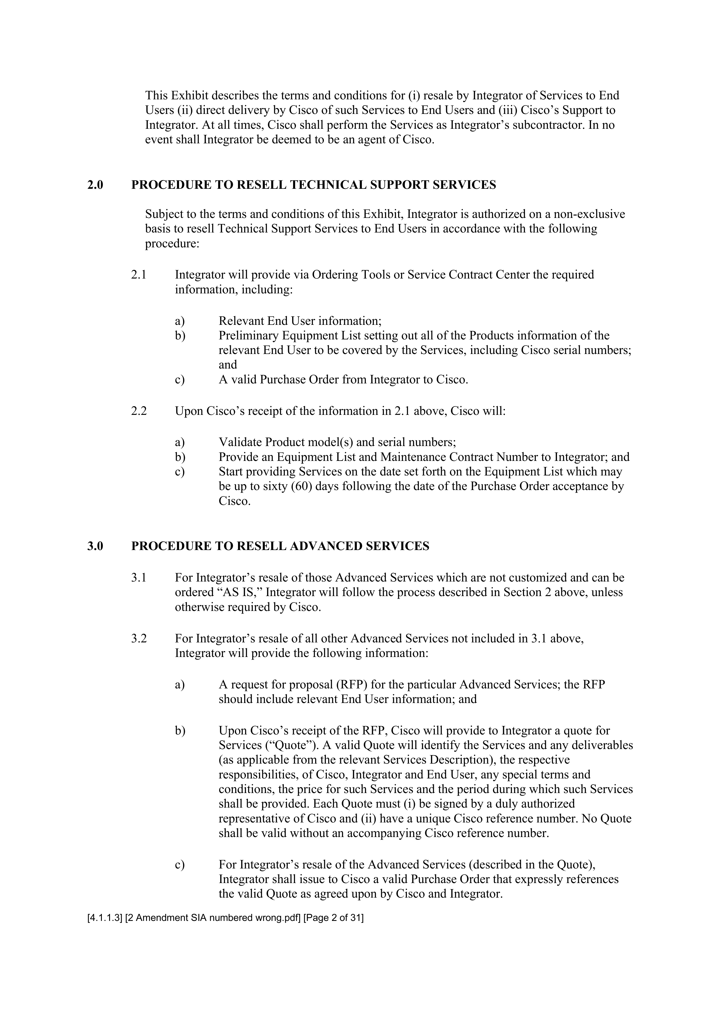 CISCO SYSTEMS INTEGRATOR AGREEMENT — page 56