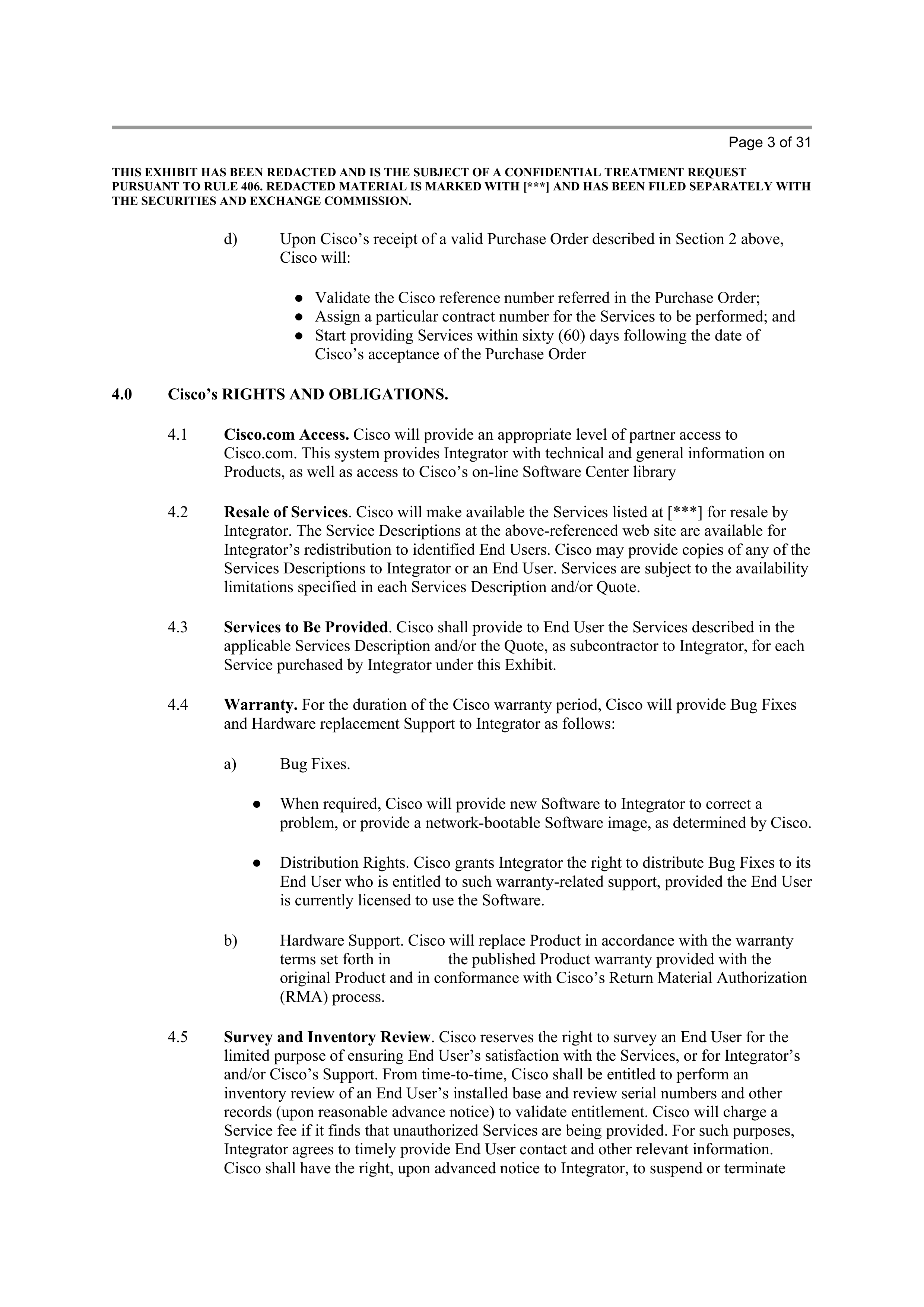 CISCO SYSTEMS INTEGRATOR AGREEMENT — page 57