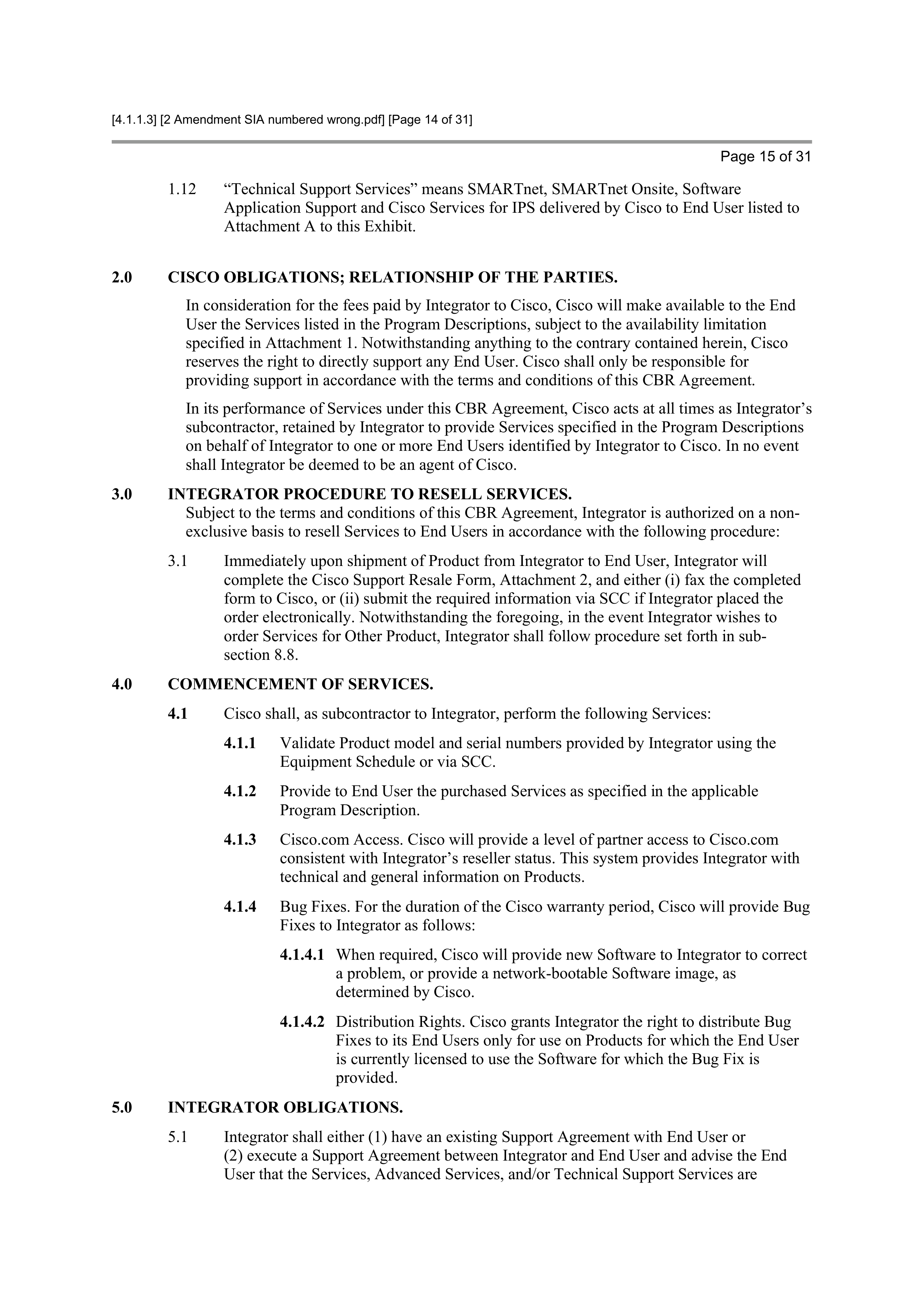 CISCO SYSTEMS INTEGRATOR AGREEMENT — page 69