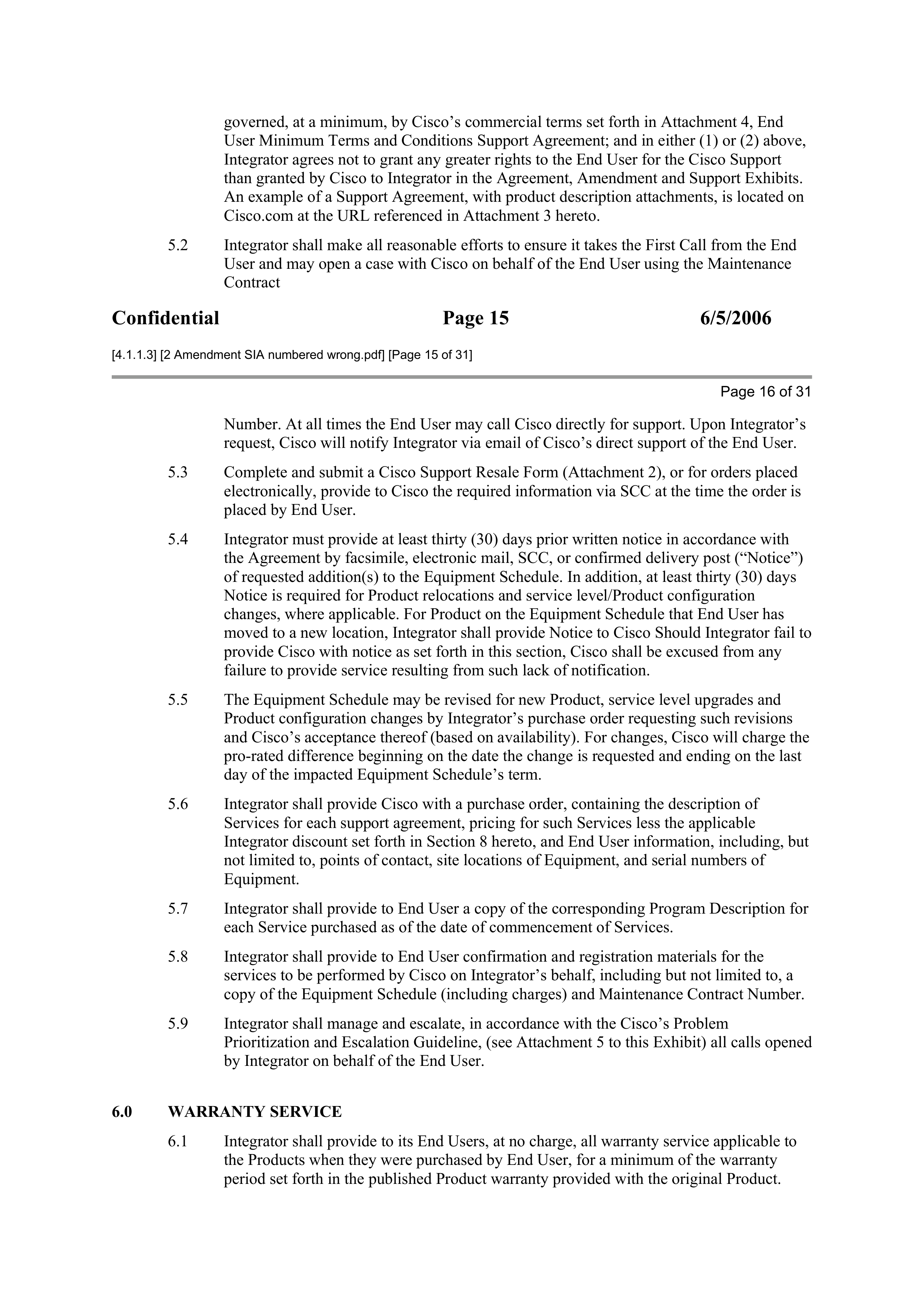 CISCO SYSTEMS INTEGRATOR AGREEMENT — page 70