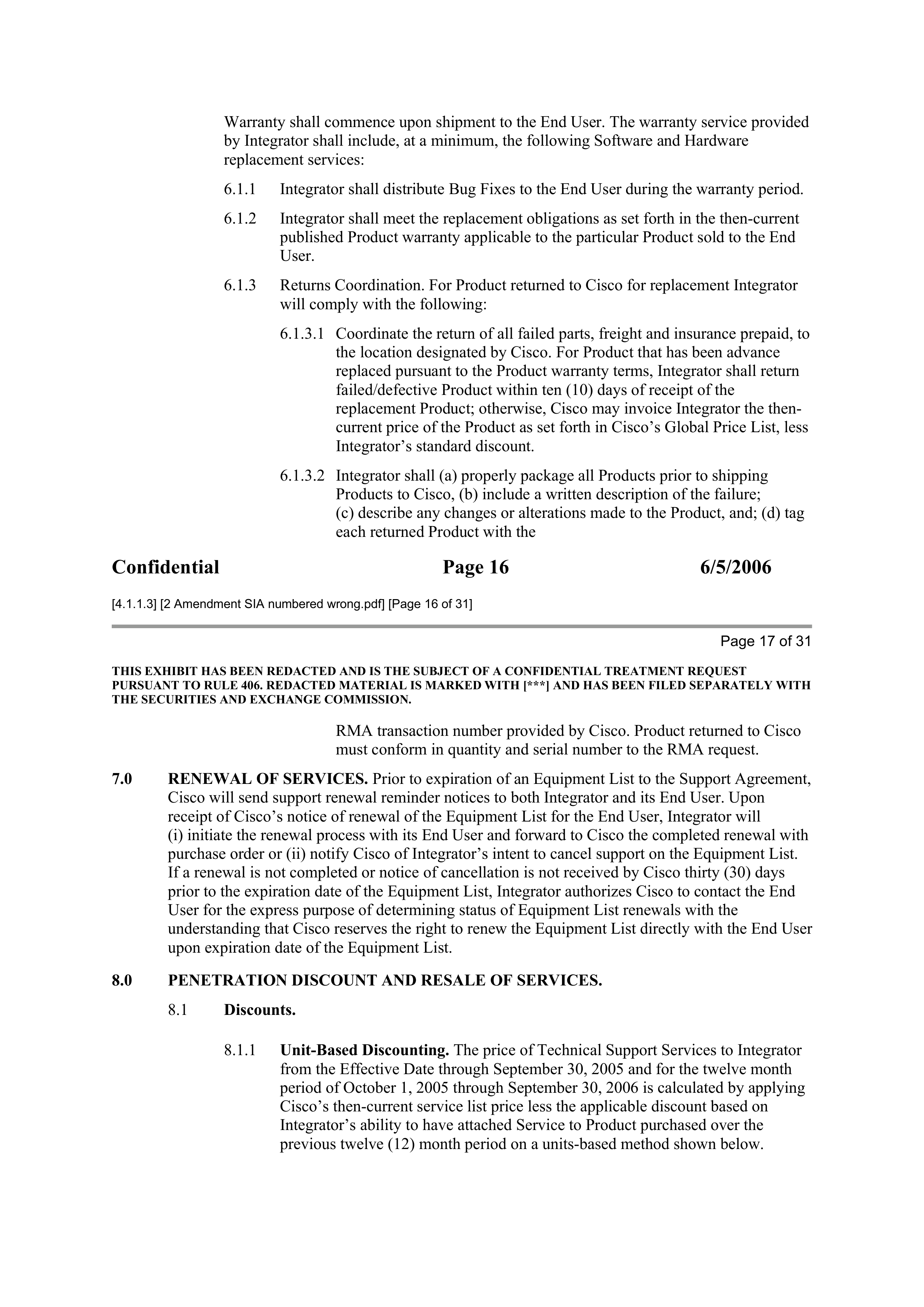 CISCO SYSTEMS INTEGRATOR AGREEMENT — page 71