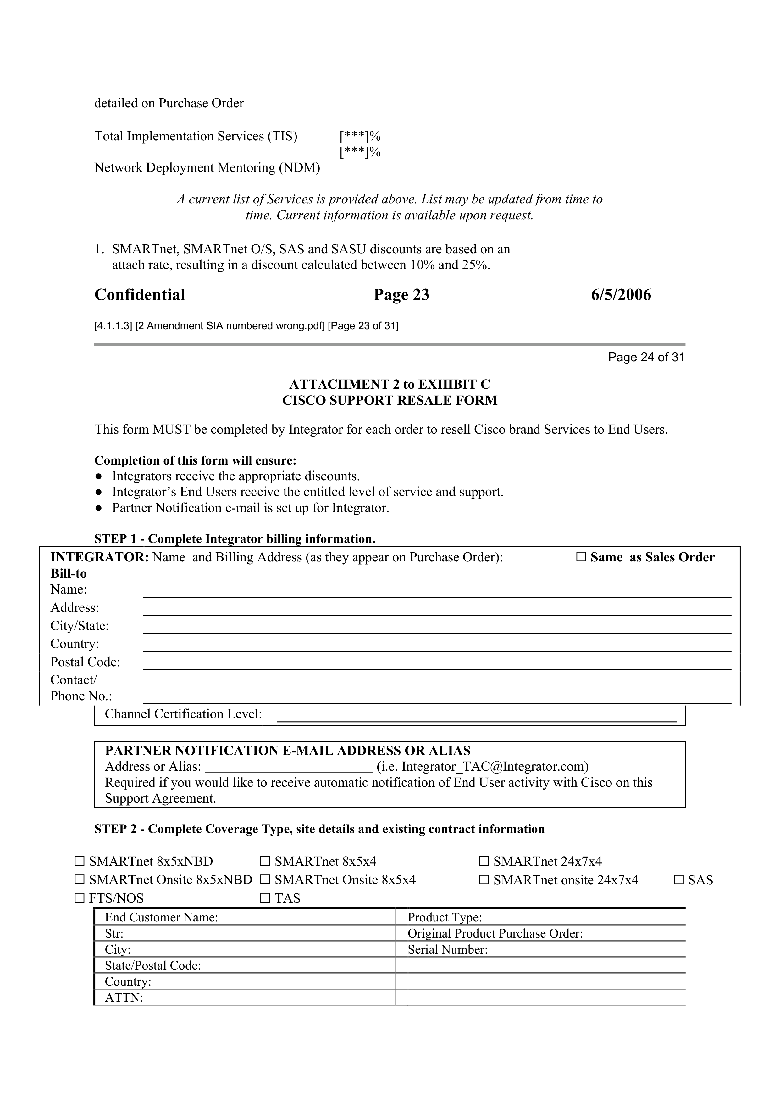CISCO SYSTEMS INTEGRATOR AGREEMENT — page 79