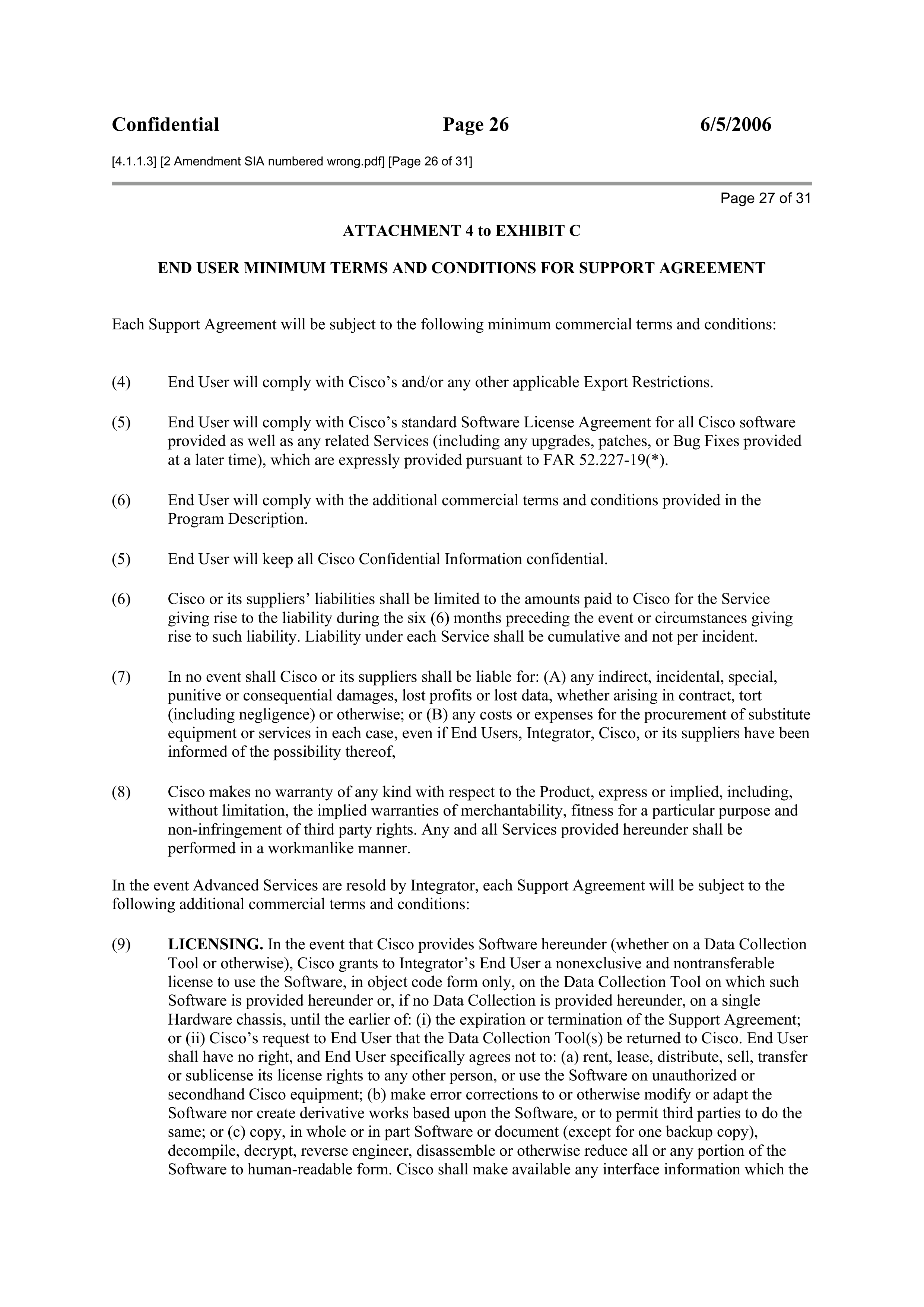 CISCO SYSTEMS INTEGRATOR AGREEMENT — page 82