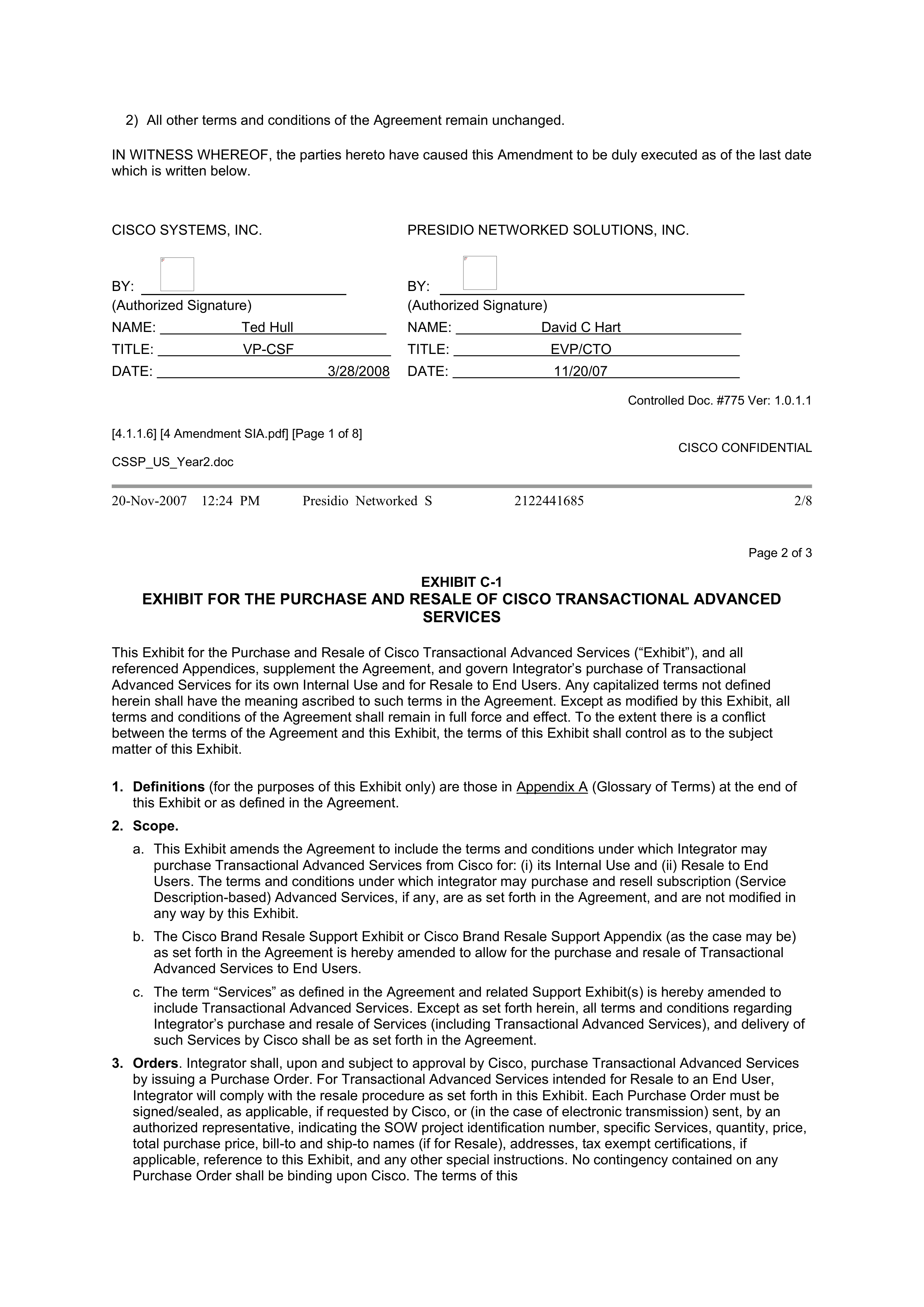 CISCO SYSTEMS INTEGRATOR AGREEMENT — page 86