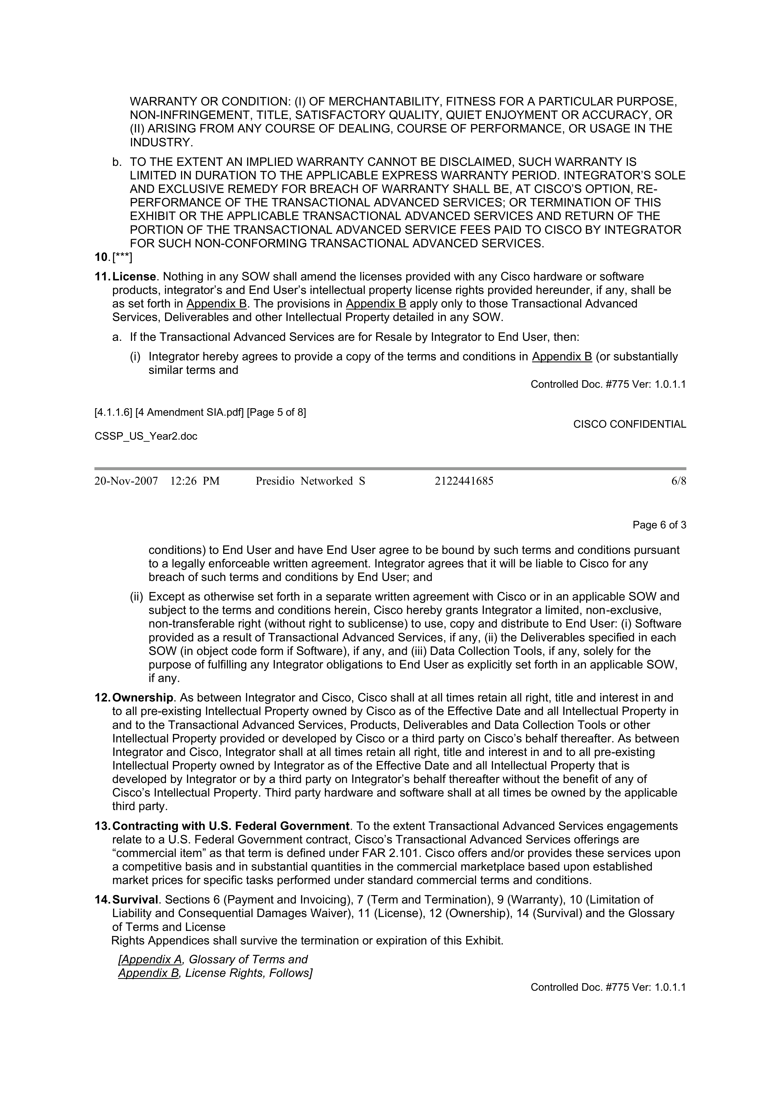 CISCO SYSTEMS INTEGRATOR AGREEMENT — page 90