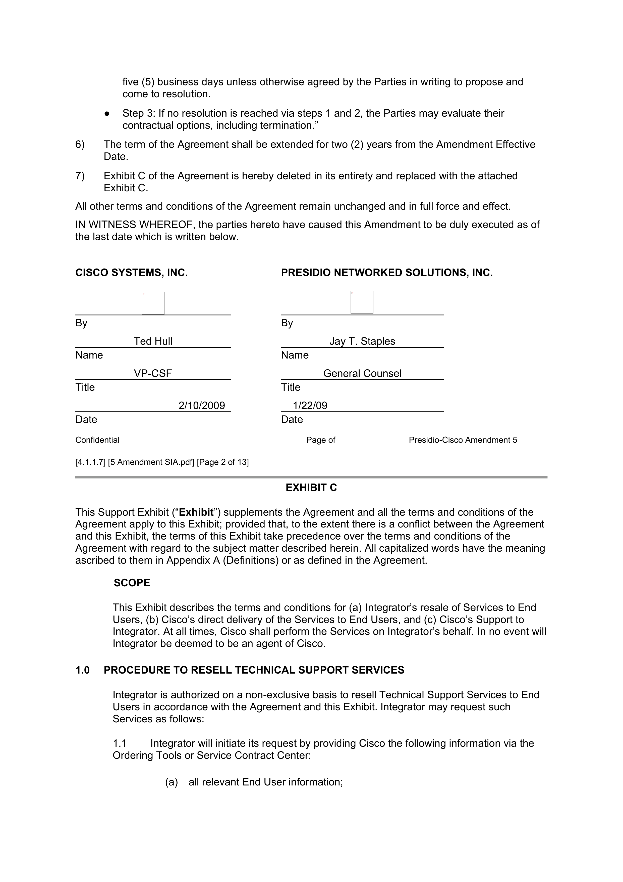 CISCO SYSTEMS INTEGRATOR AGREEMENT — page 94