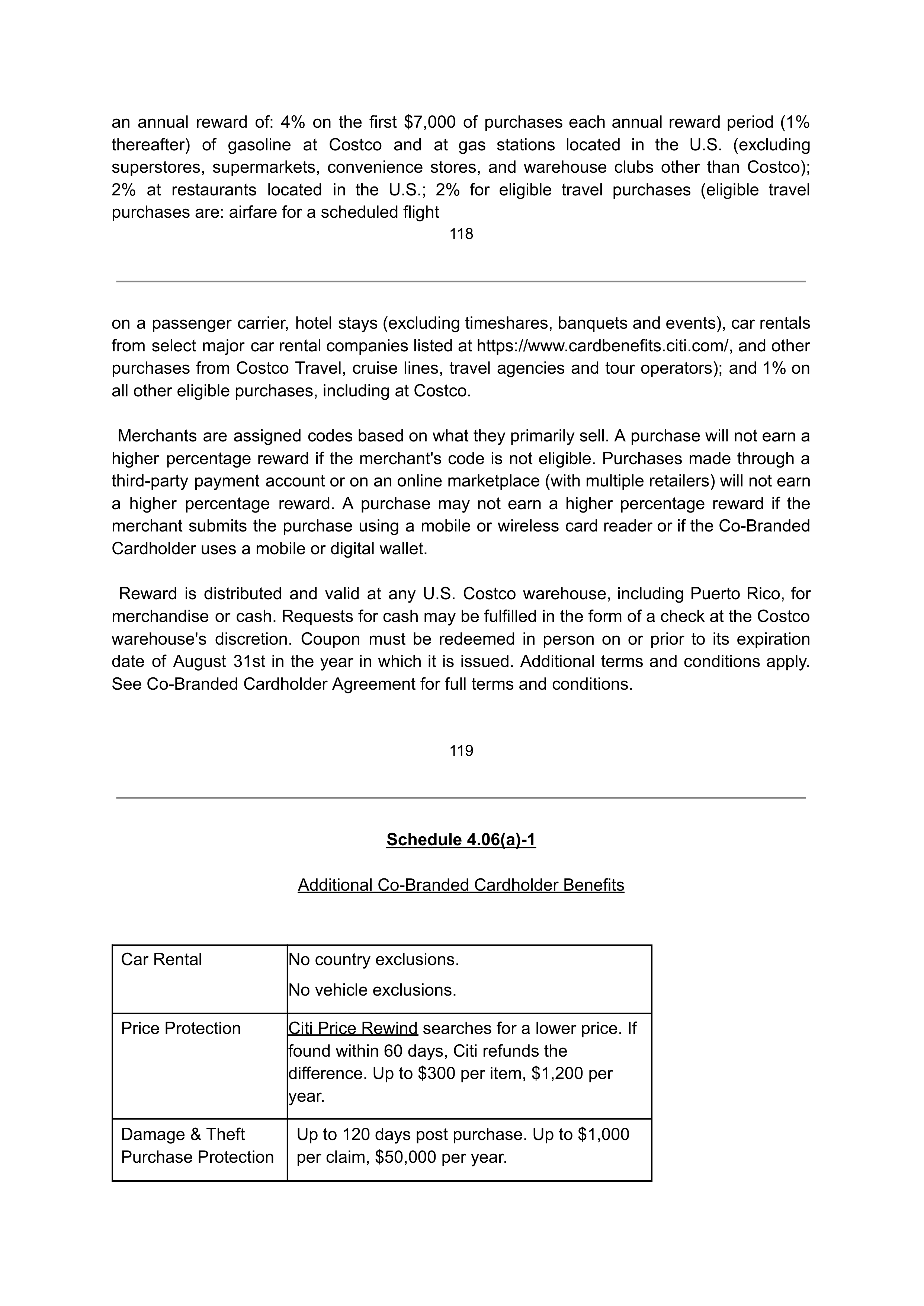 COSTCO CO-BRANDED PROGRAM AGREEMENT — page 106