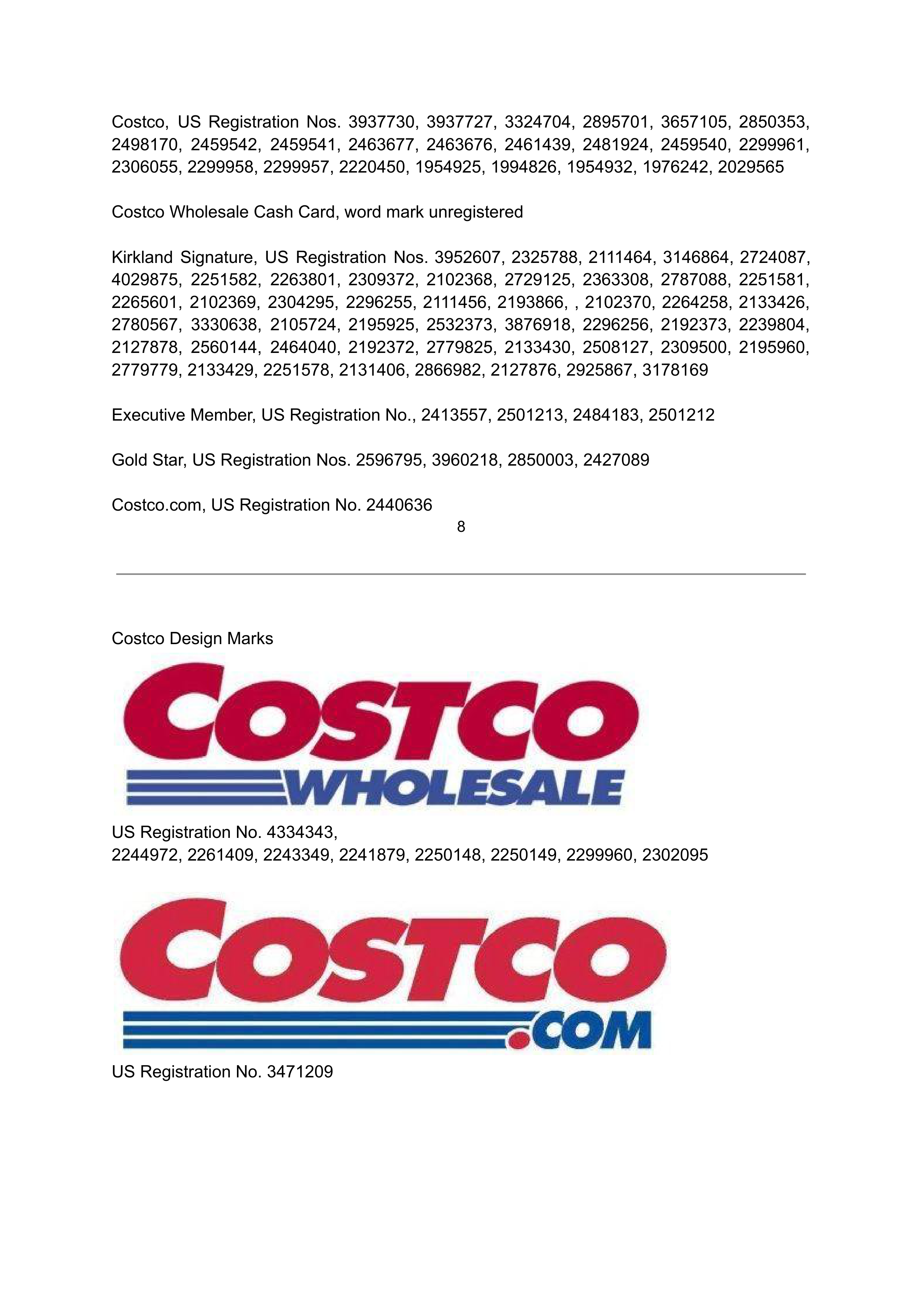 COSTCO CO-BRANDED PROGRAM AGREEMENT — page 121