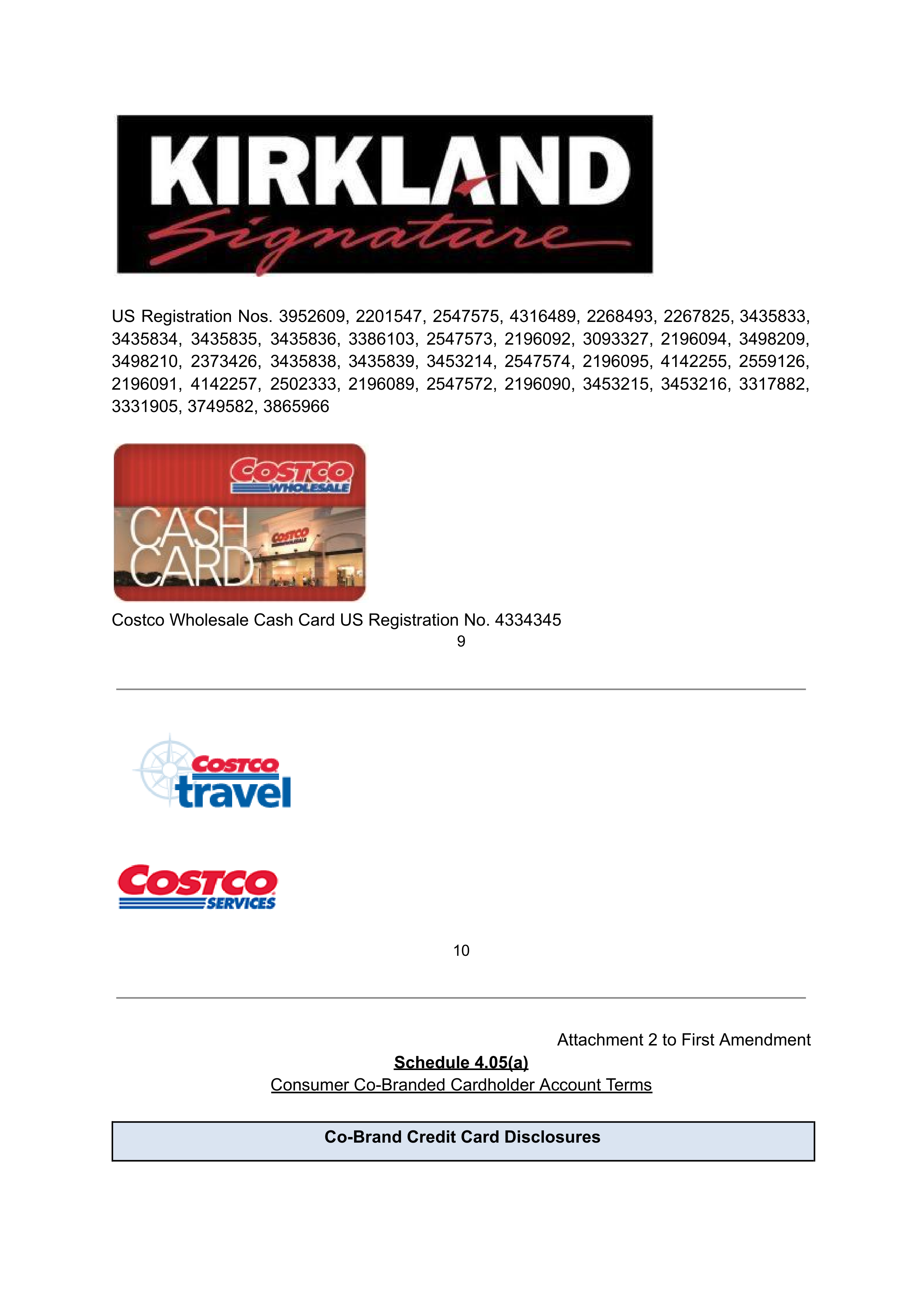 COSTCO CO-BRANDED PROGRAM AGREEMENT — page 122
