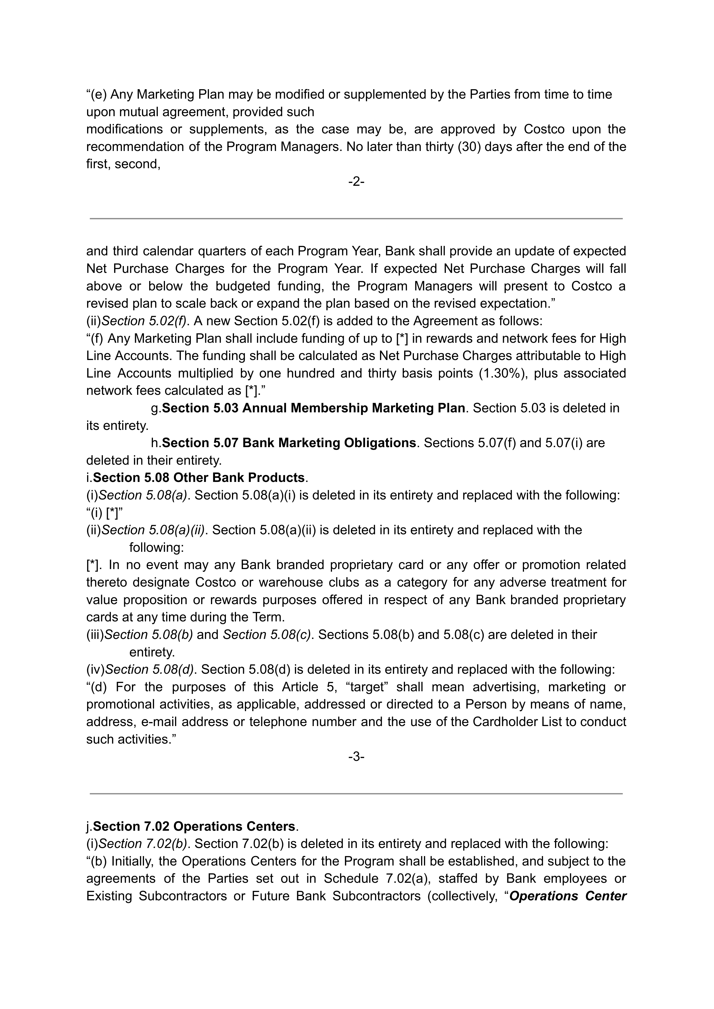 COSTCO CO-BRANDED PROGRAM AGREEMENT — page 145