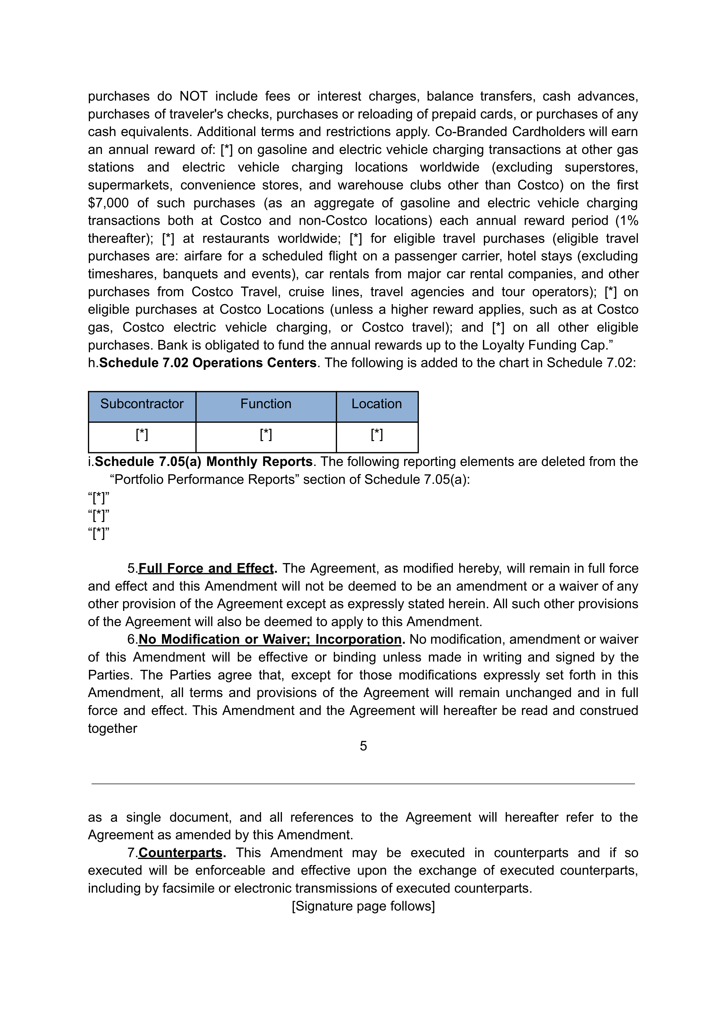COSTCO CO-BRANDED PROGRAM AGREEMENT — page 152