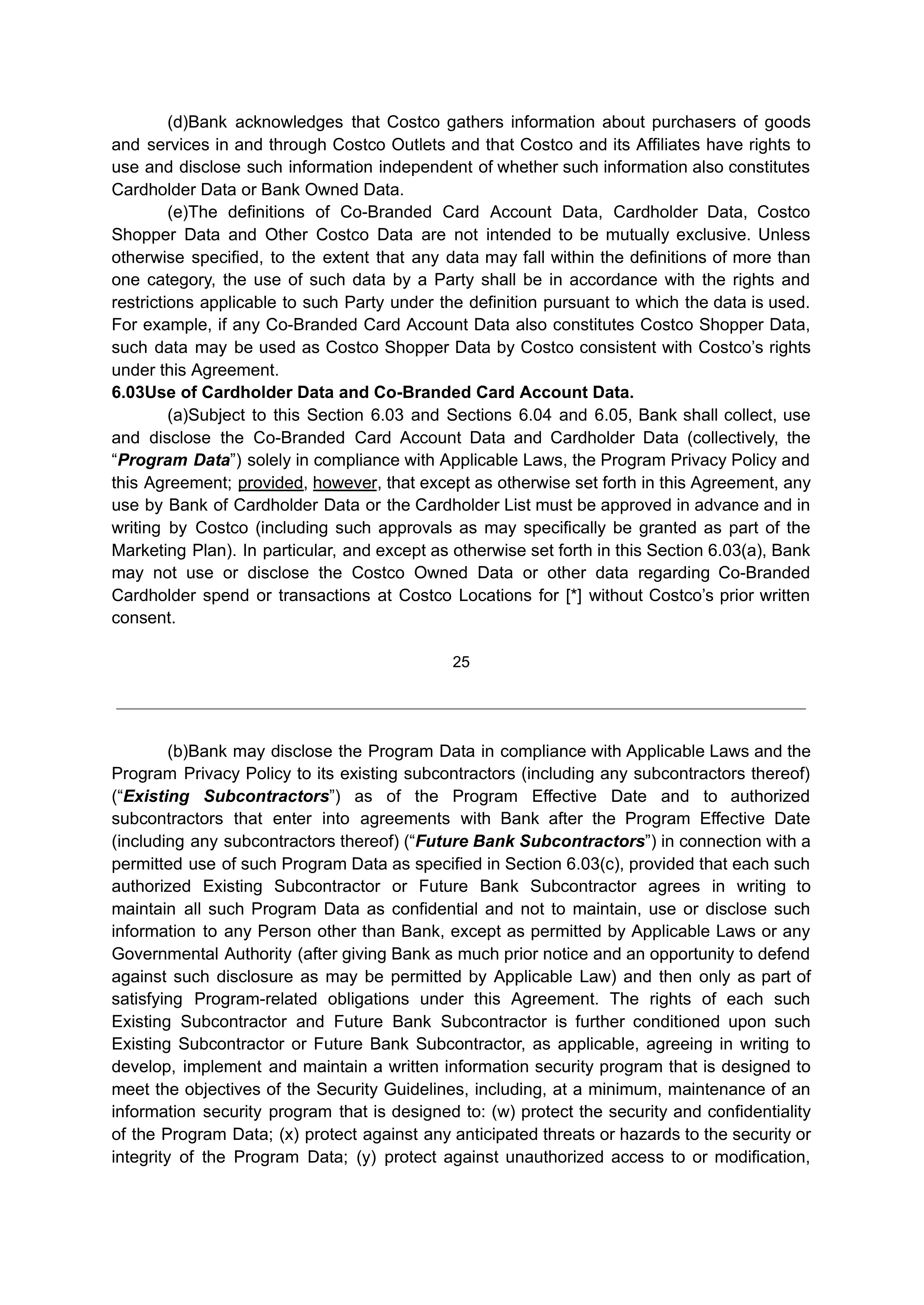 COSTCO CO-BRANDED PROGRAM AGREEMENT — page 26