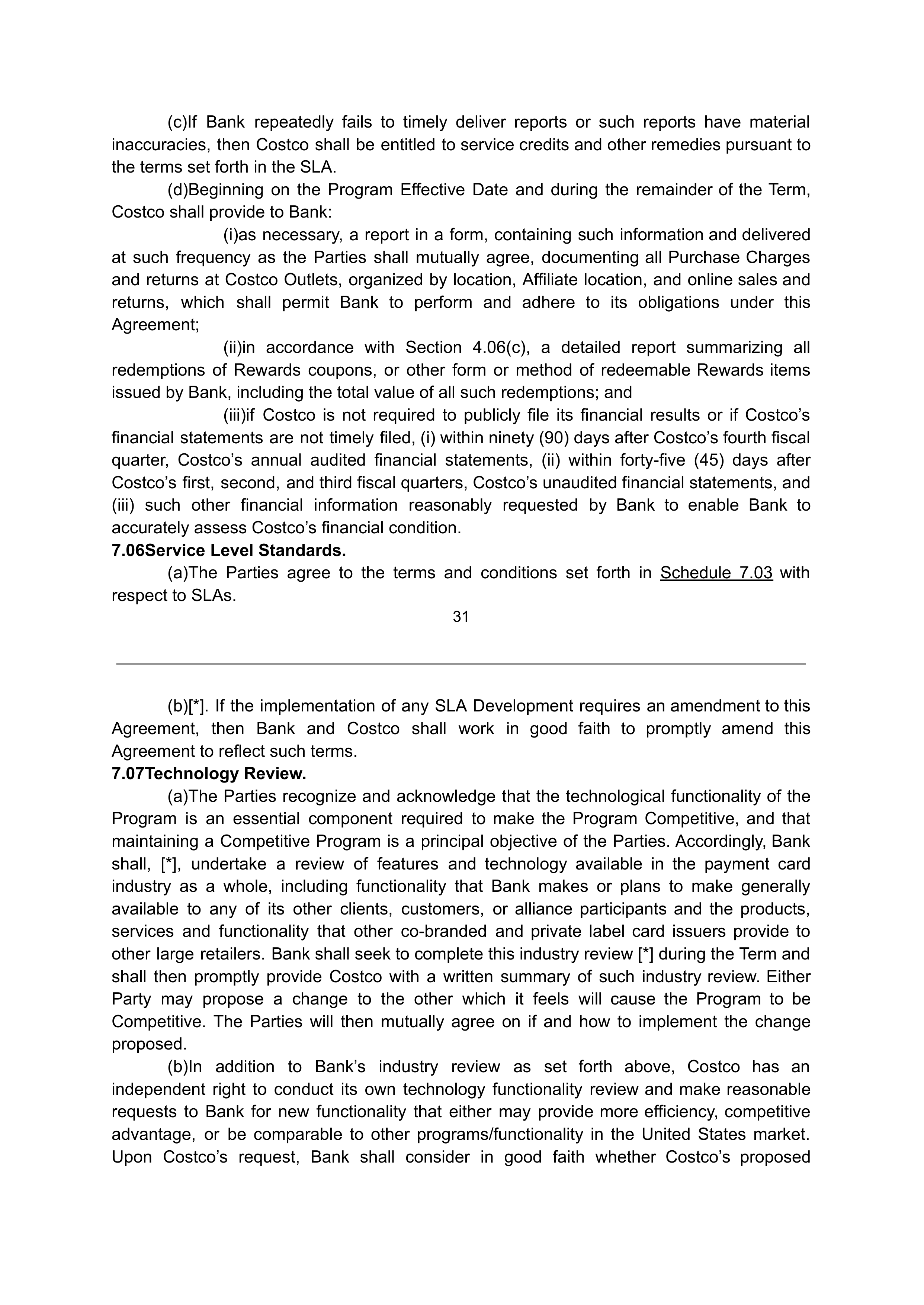 COSTCO CO-BRANDED PROGRAM AGREEMENT — page 32