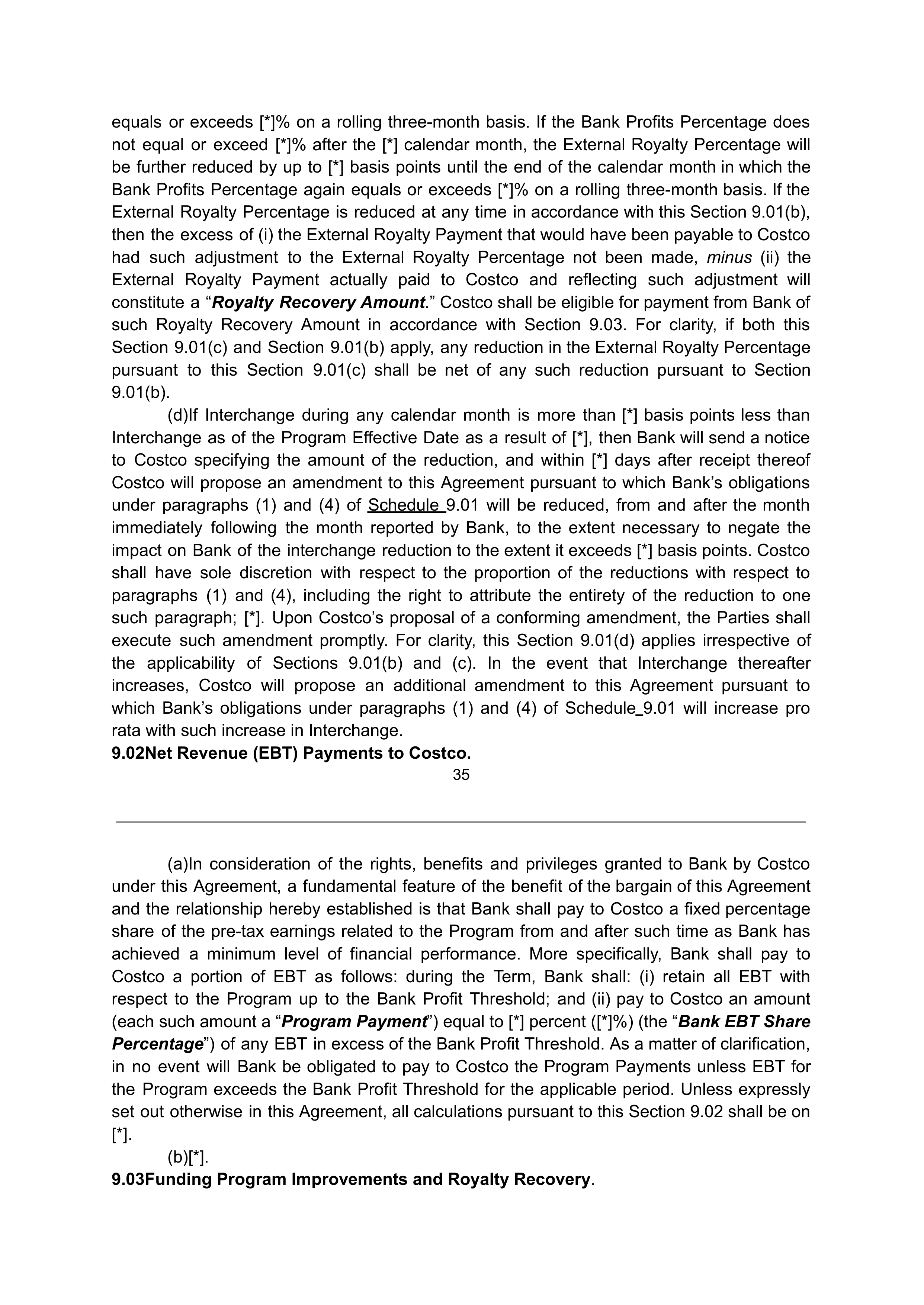 COSTCO CO-BRANDED PROGRAM AGREEMENT — page 36