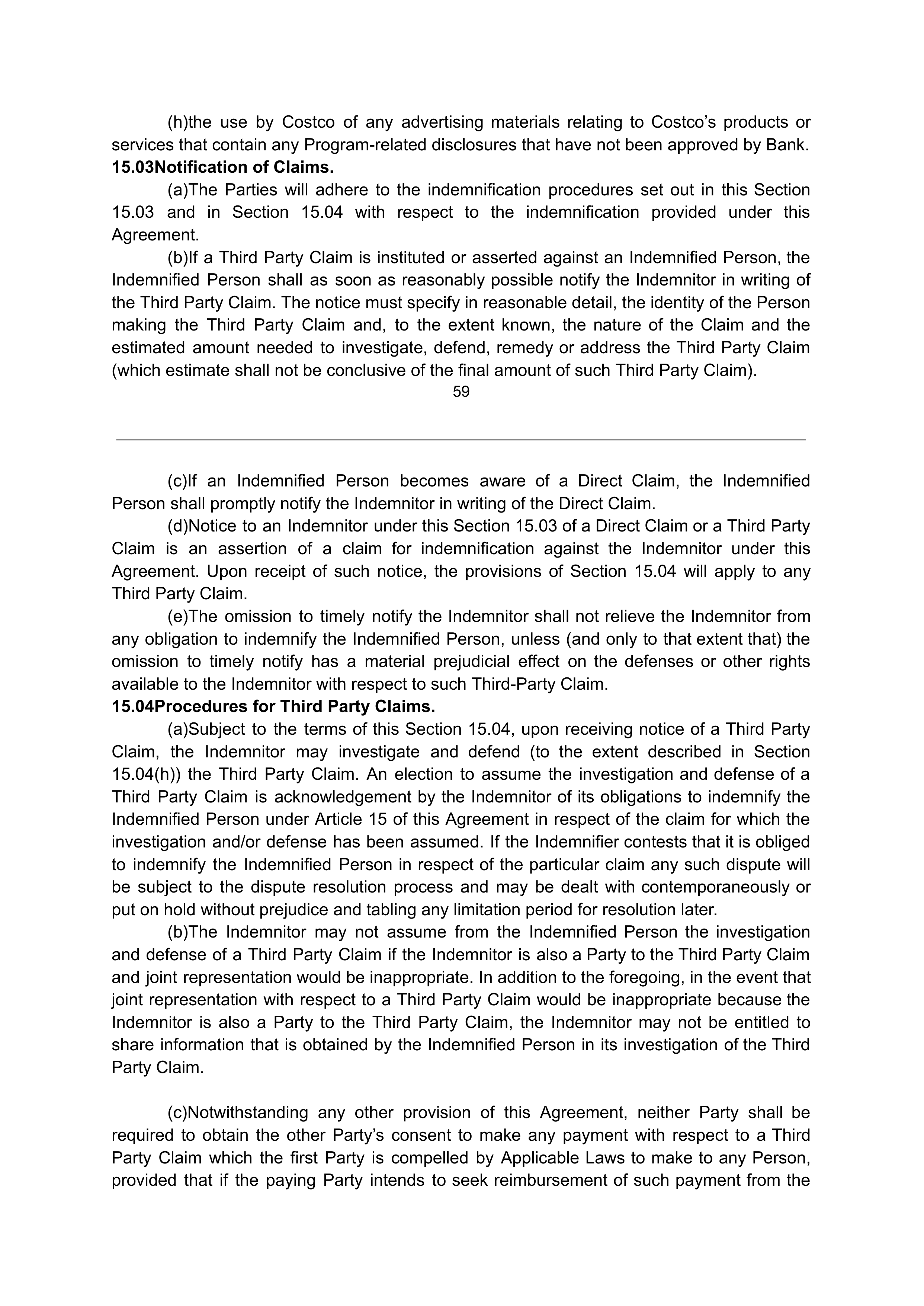 COSTCO CO-BRANDED PROGRAM AGREEMENT — page 60