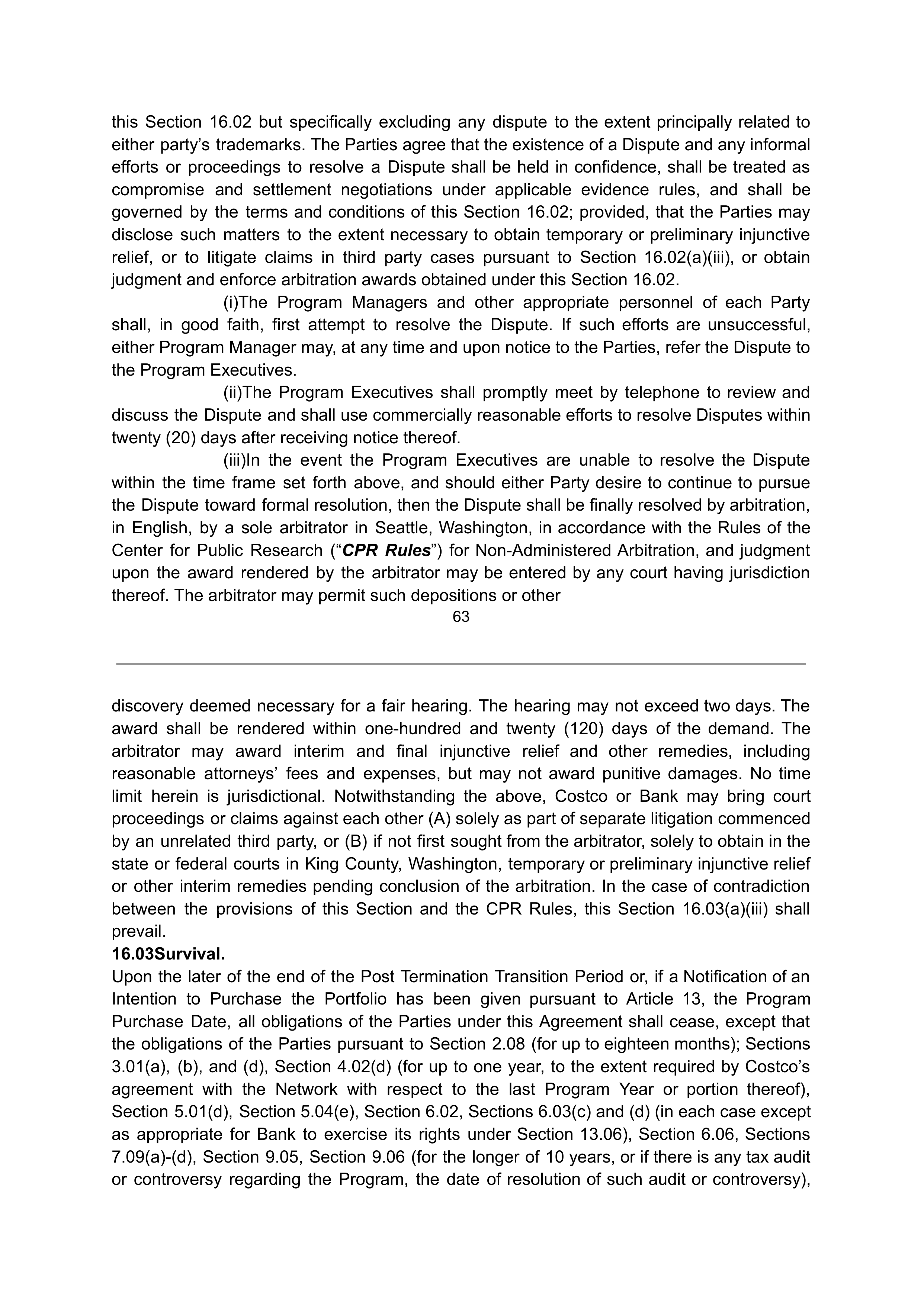 COSTCO CO-BRANDED PROGRAM AGREEMENT — page 64